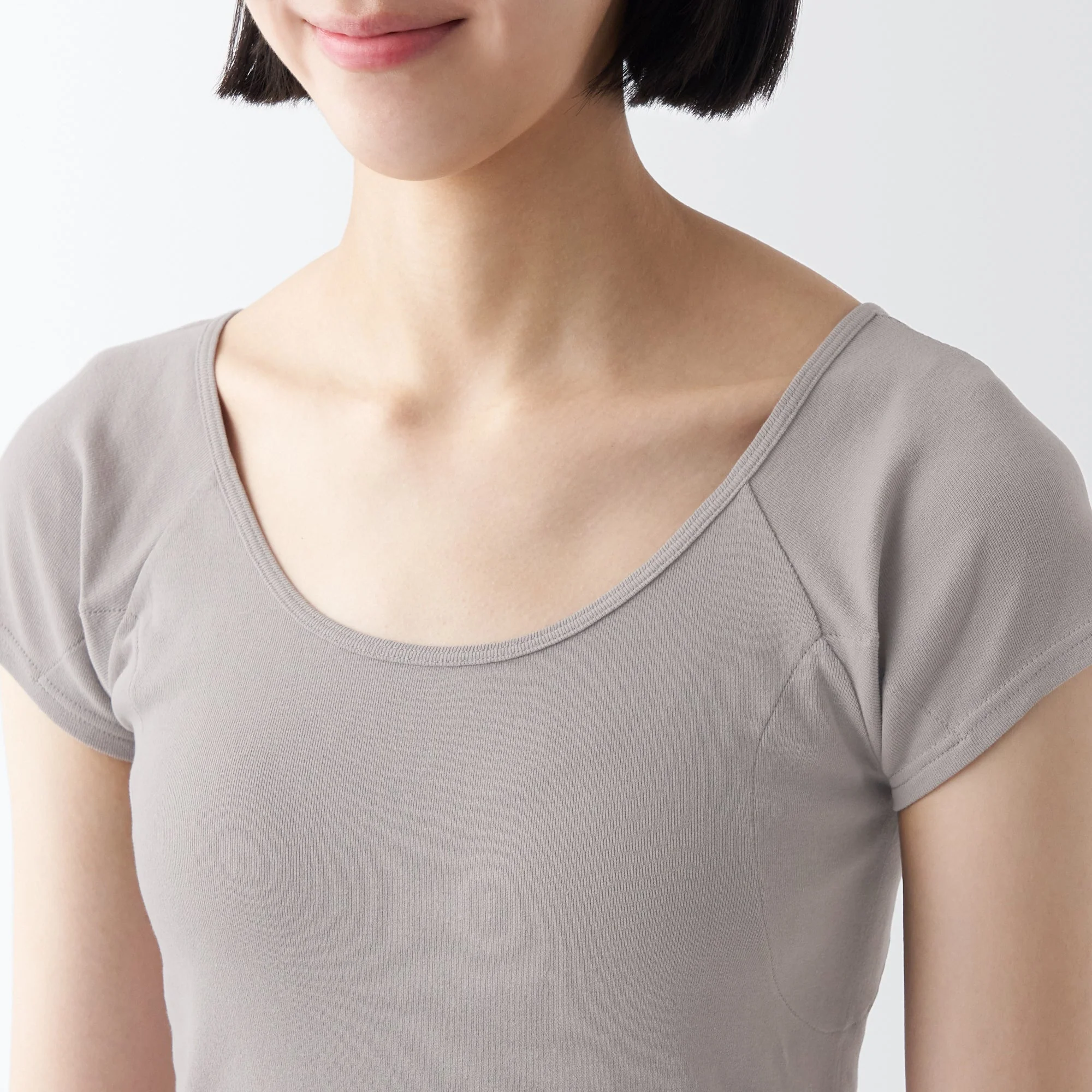 Women's Breathable Cotton French Sleeve T-Shirt with Sweat Pad - Image 7