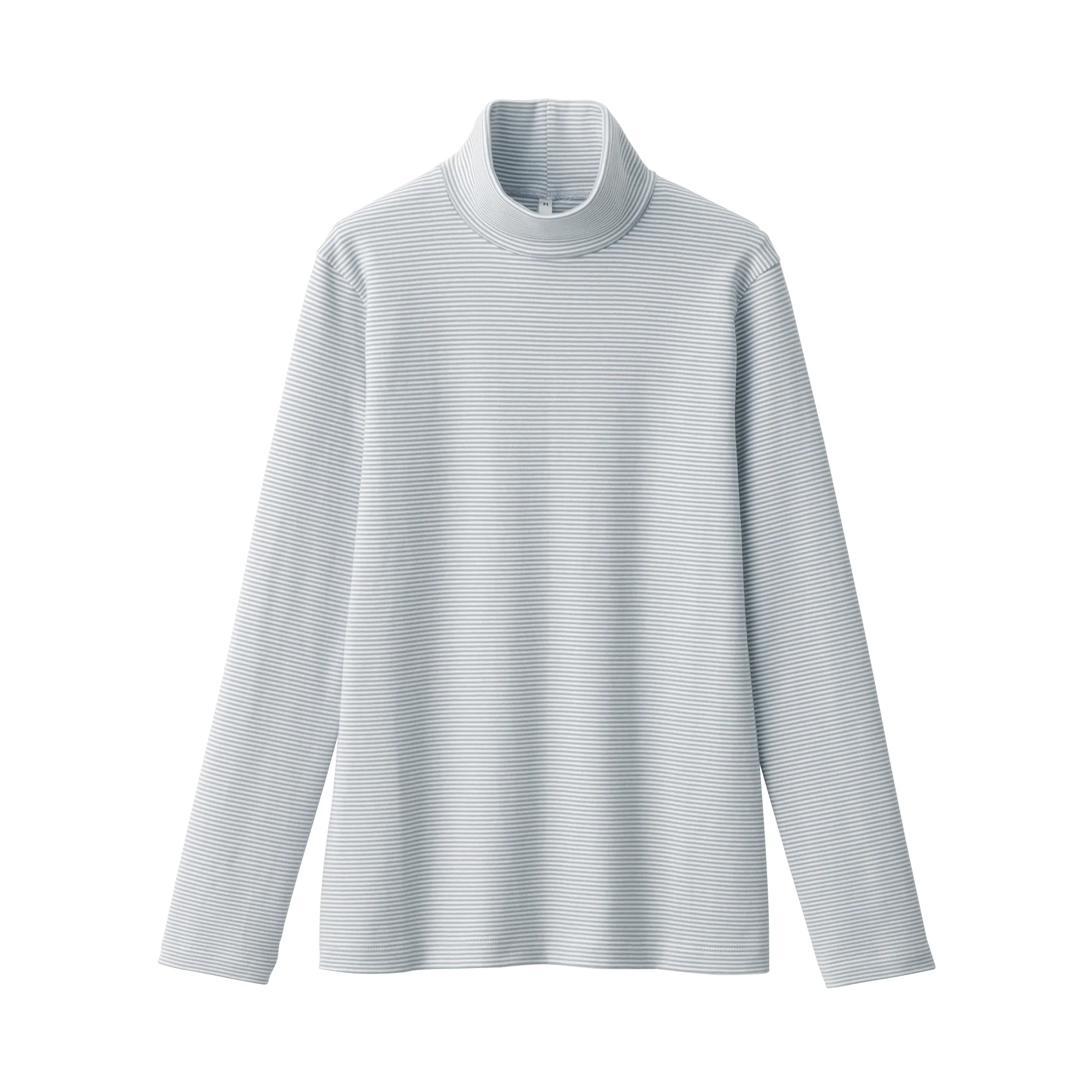 Women's Brushed Ribbed Turtleneck Long Sleeve Striped T-Shirt - Image 11