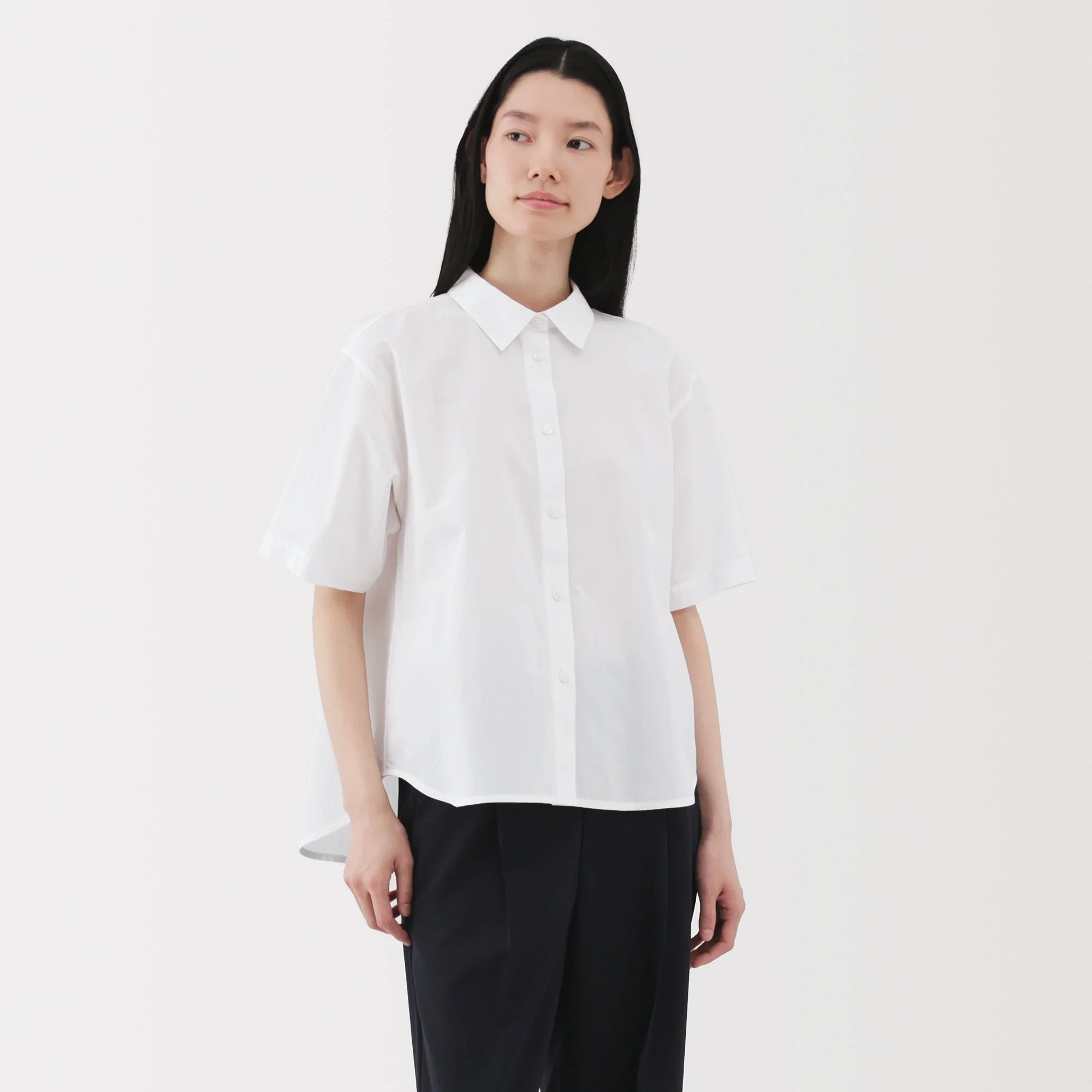Women's Cool Touch Regular Collar Short Sleeve Shirt