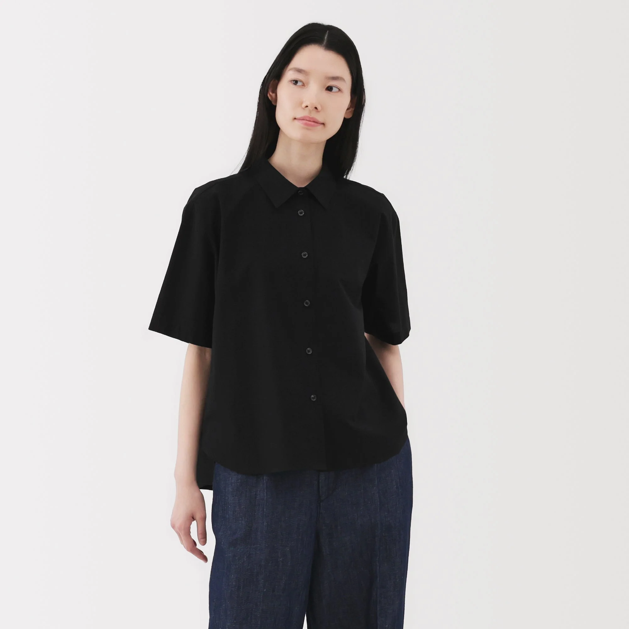 Women's Cool Touch Regular Collar Short Sleeve Shirt - Image 33