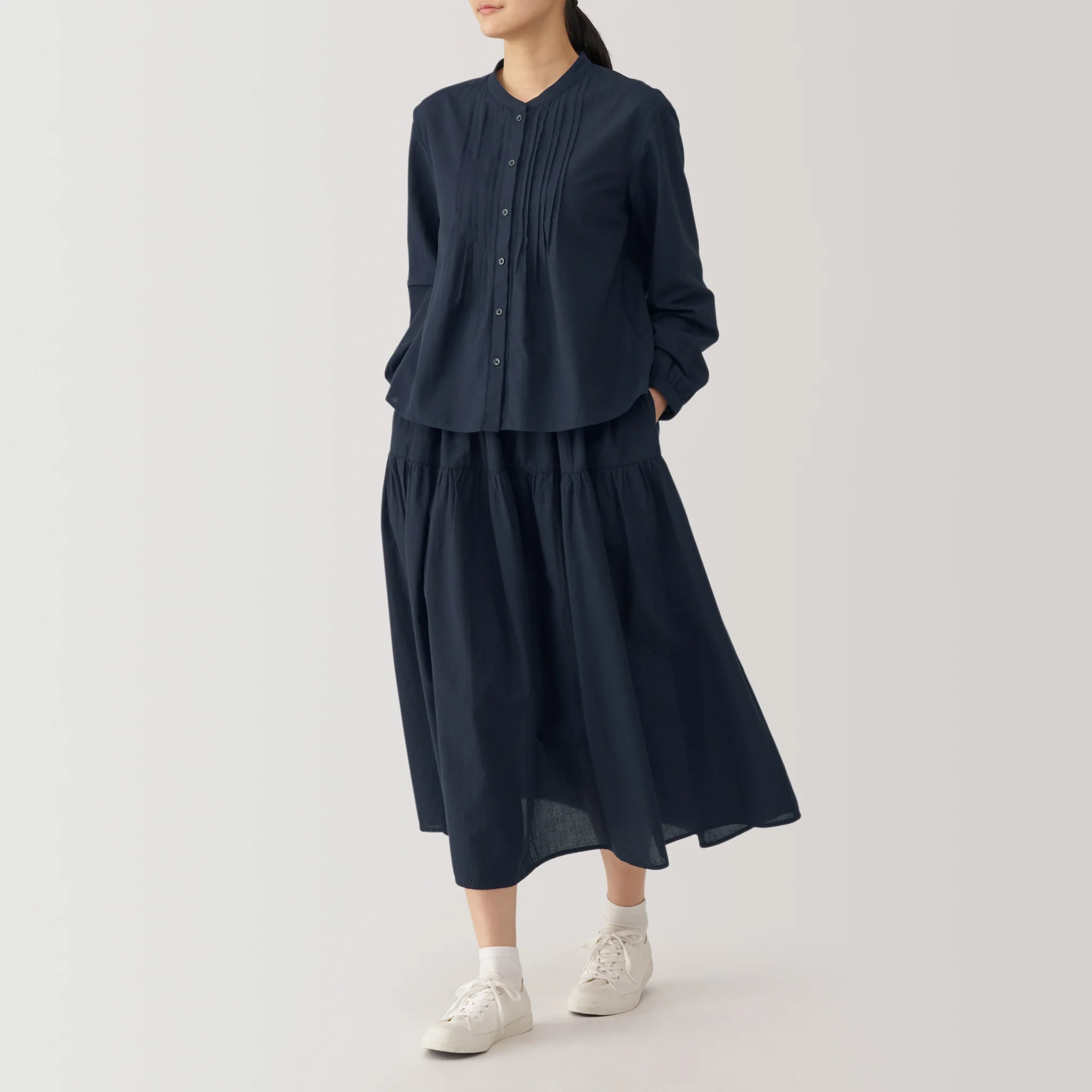 Women's Cotton Voile Gather Skirt - Image 4