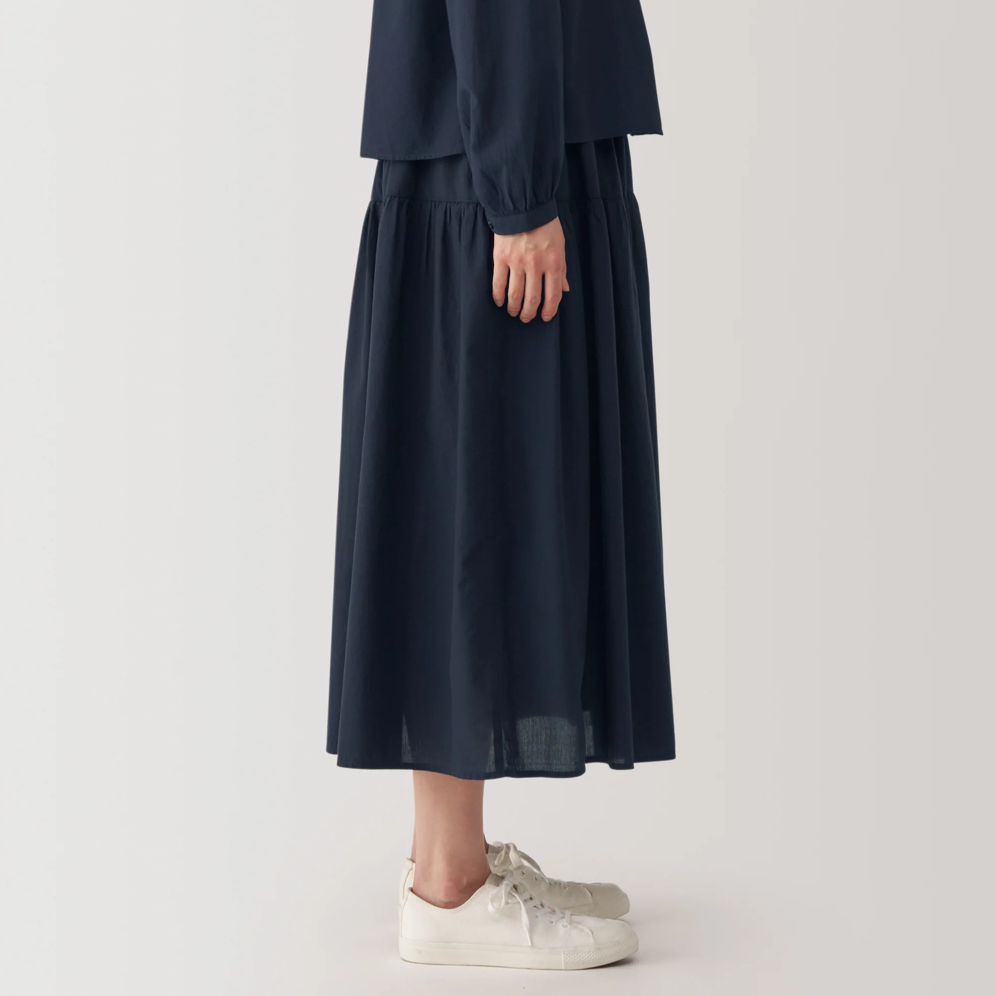 Women's Cotton Voile Gather Skirt - Image 5