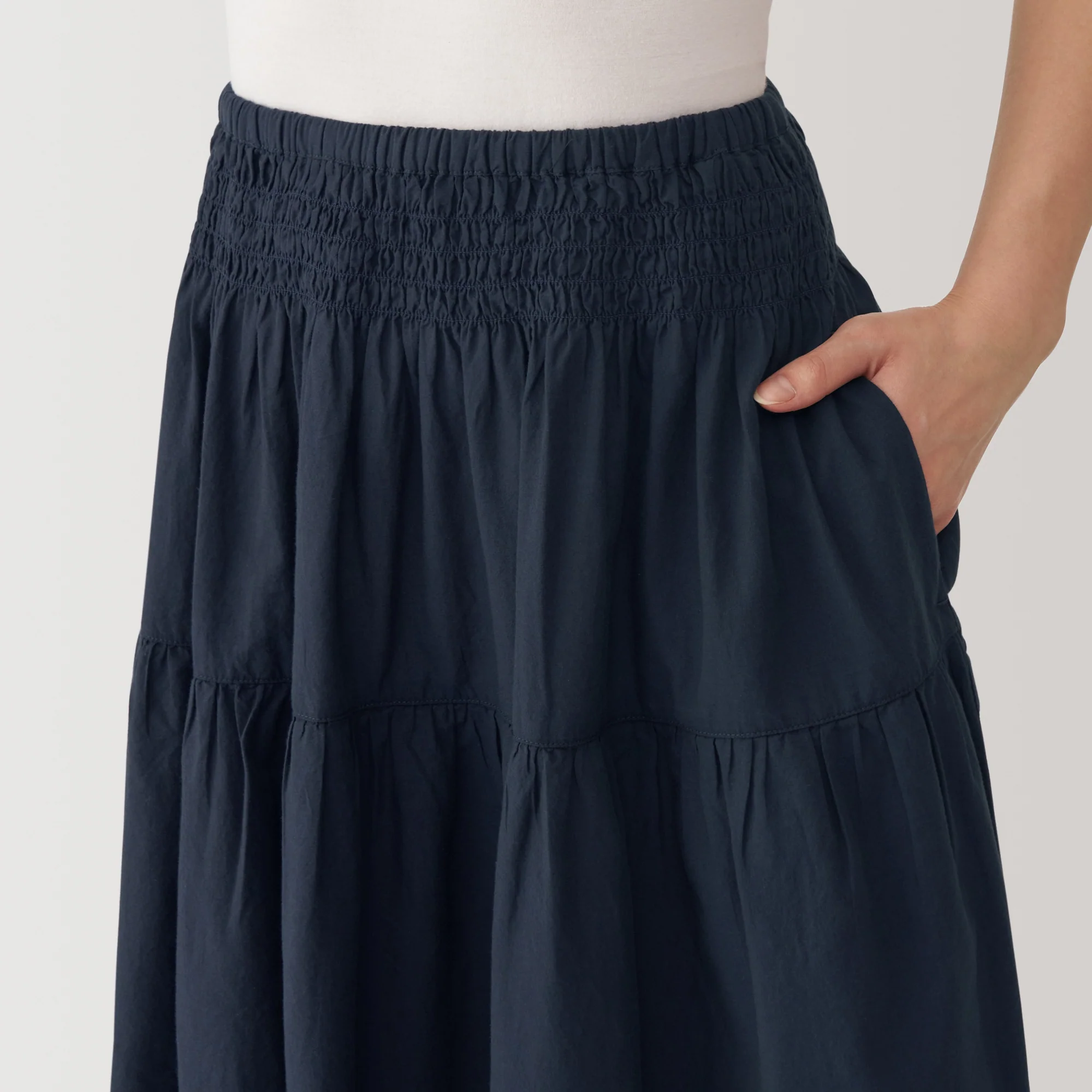 Women's Cotton Voile Gather Skirt - Image 7