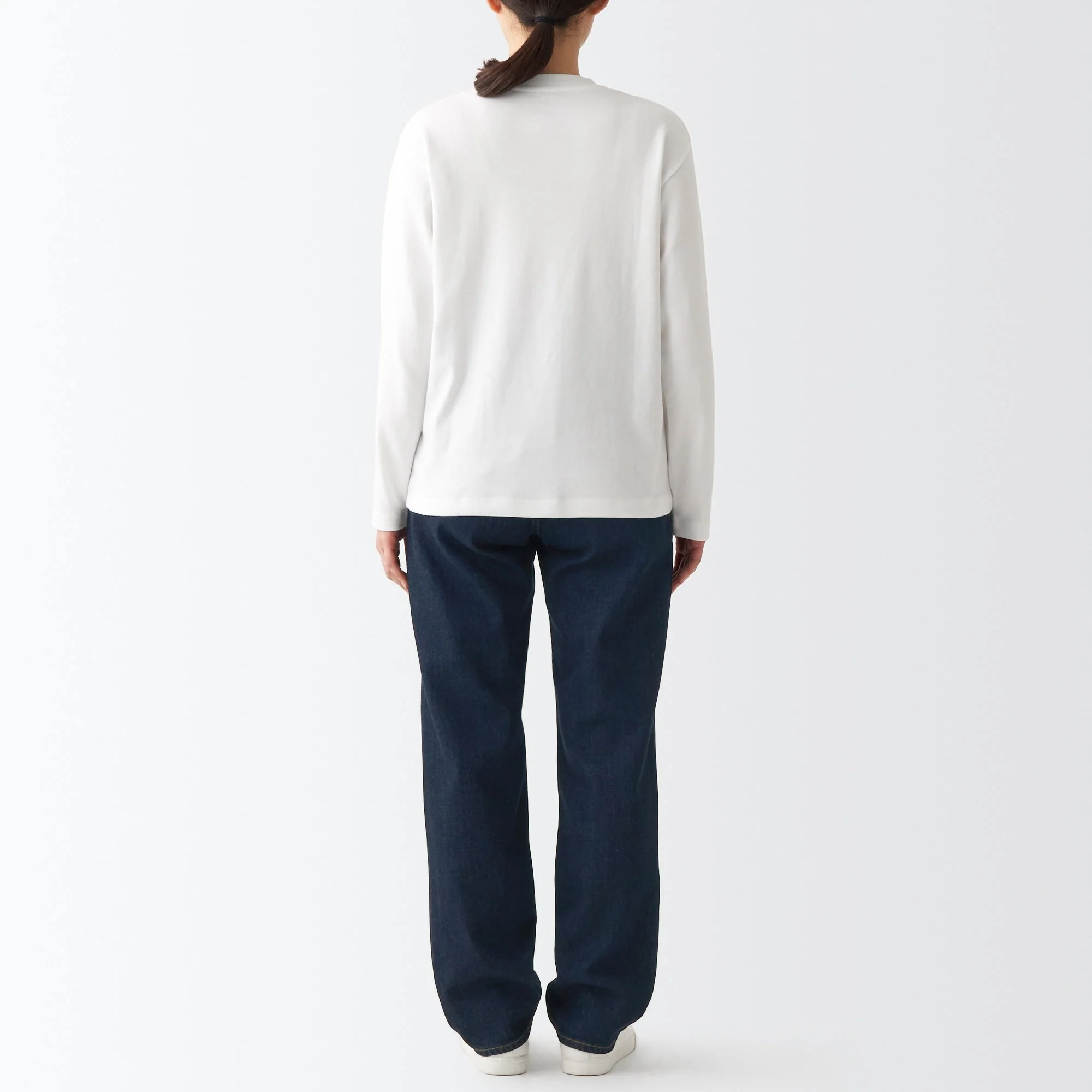 Women's Denim Regular Pants Dark Navy - Image 6