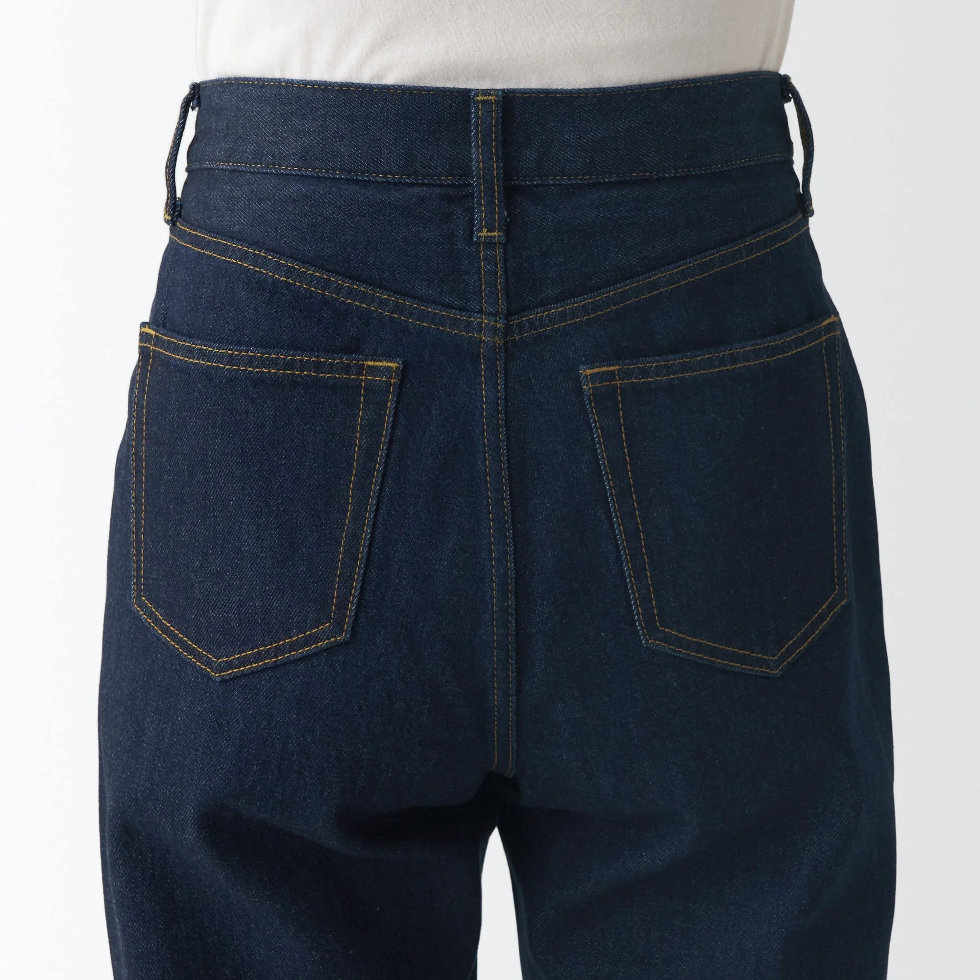 Women's Denim Regular Pants Dark Navy - Image 8