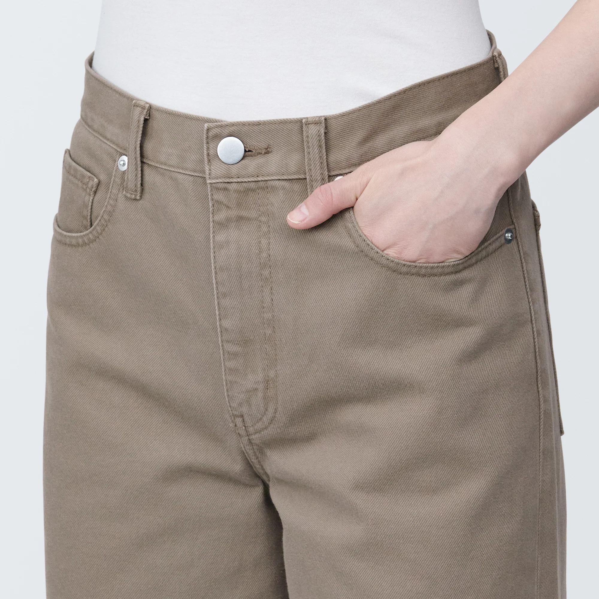 Women's Denim Wide Baggy Pants - Image 15