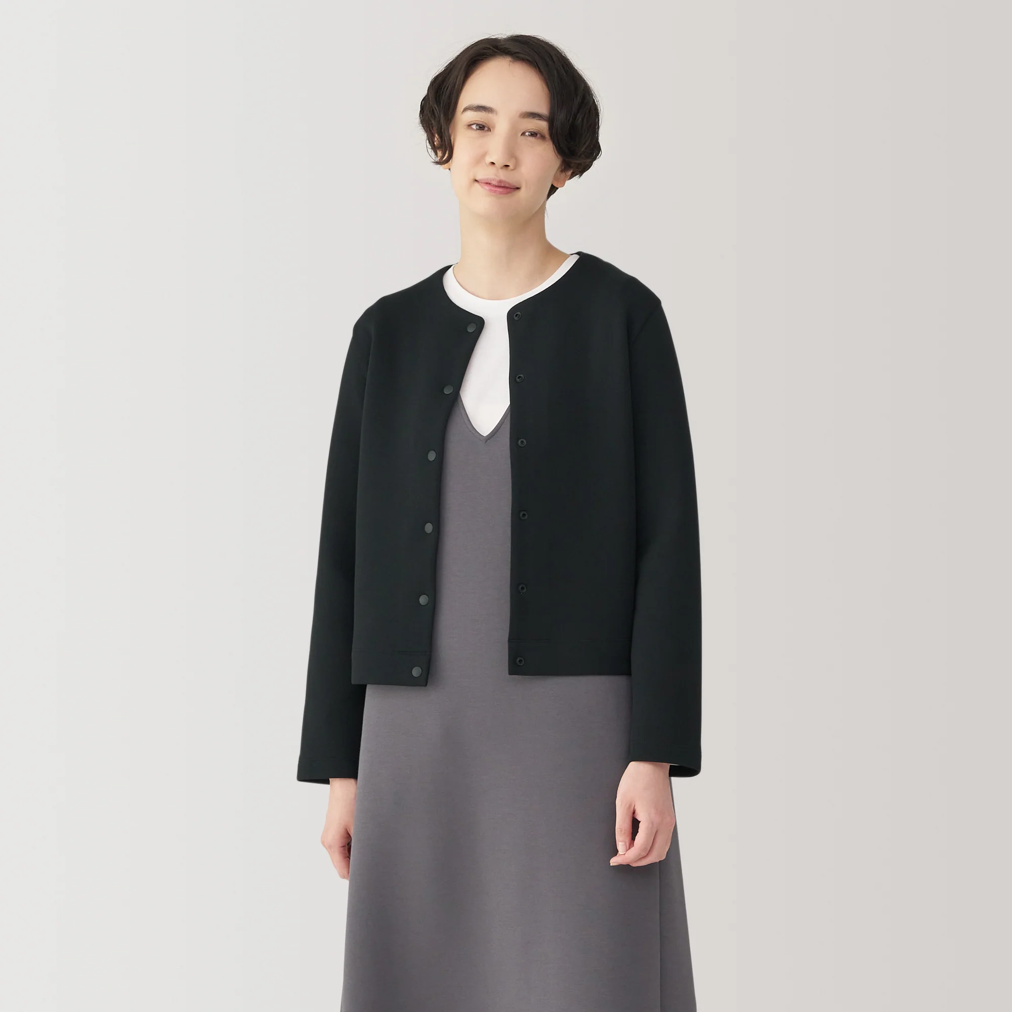 Women's Double Knitted Sweatshirt Cardigan