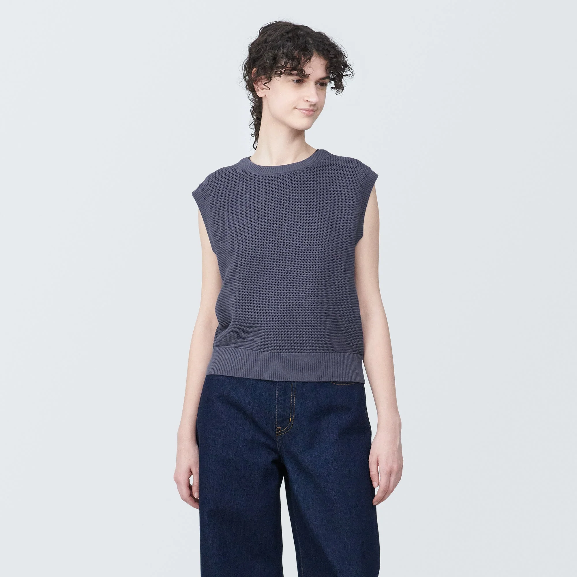 Women's High-Twist Mesh French Sleeve Sweater - Image 3