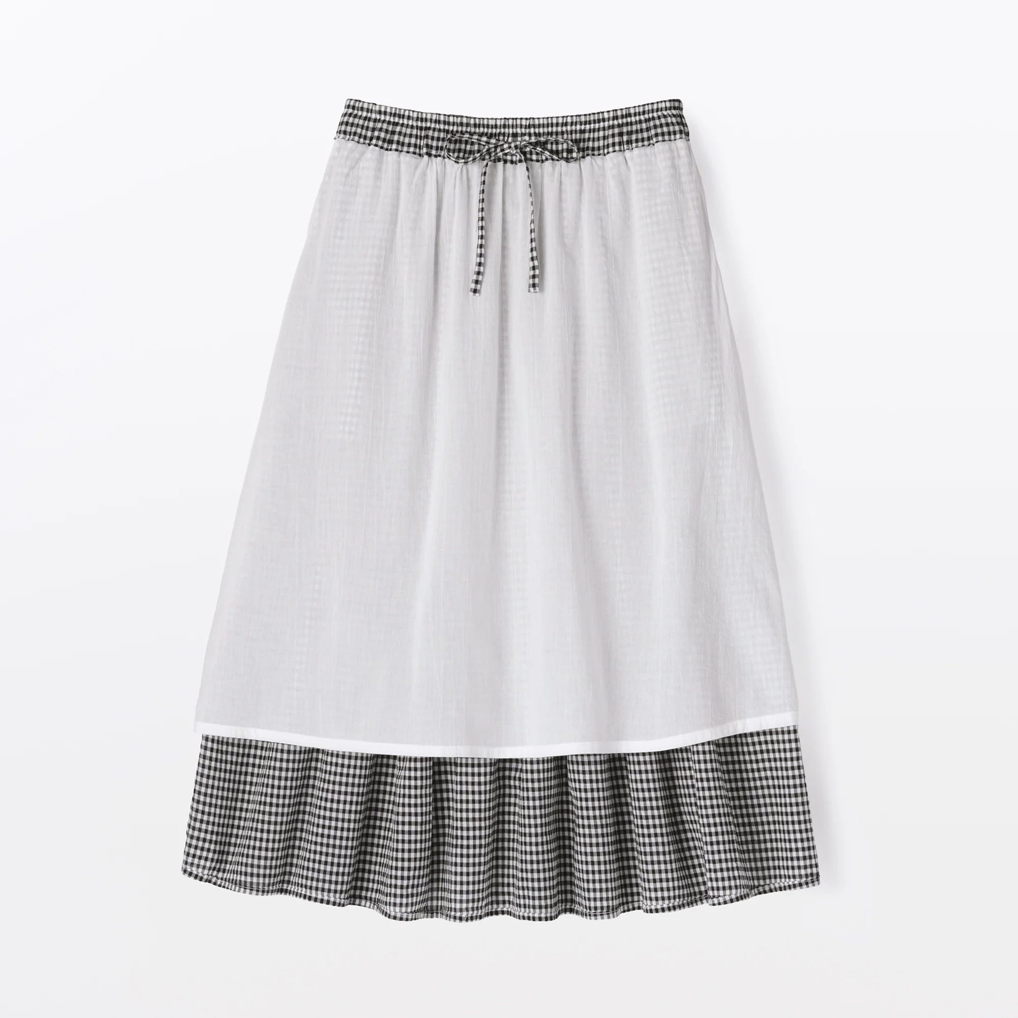 Women's High Twisted Veil Gathered Patterned Skirt - Image 10