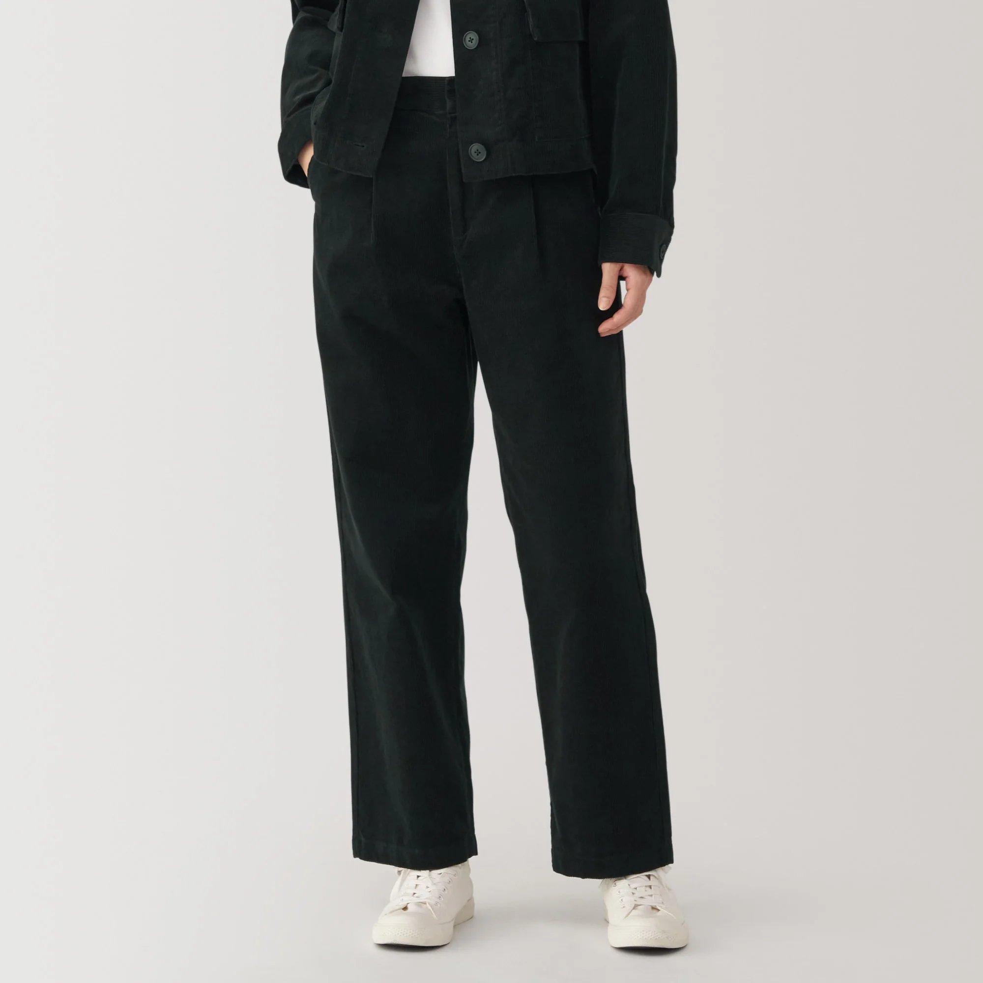 Women's Kapok Blend Corduroy Darted Pants - Image 12