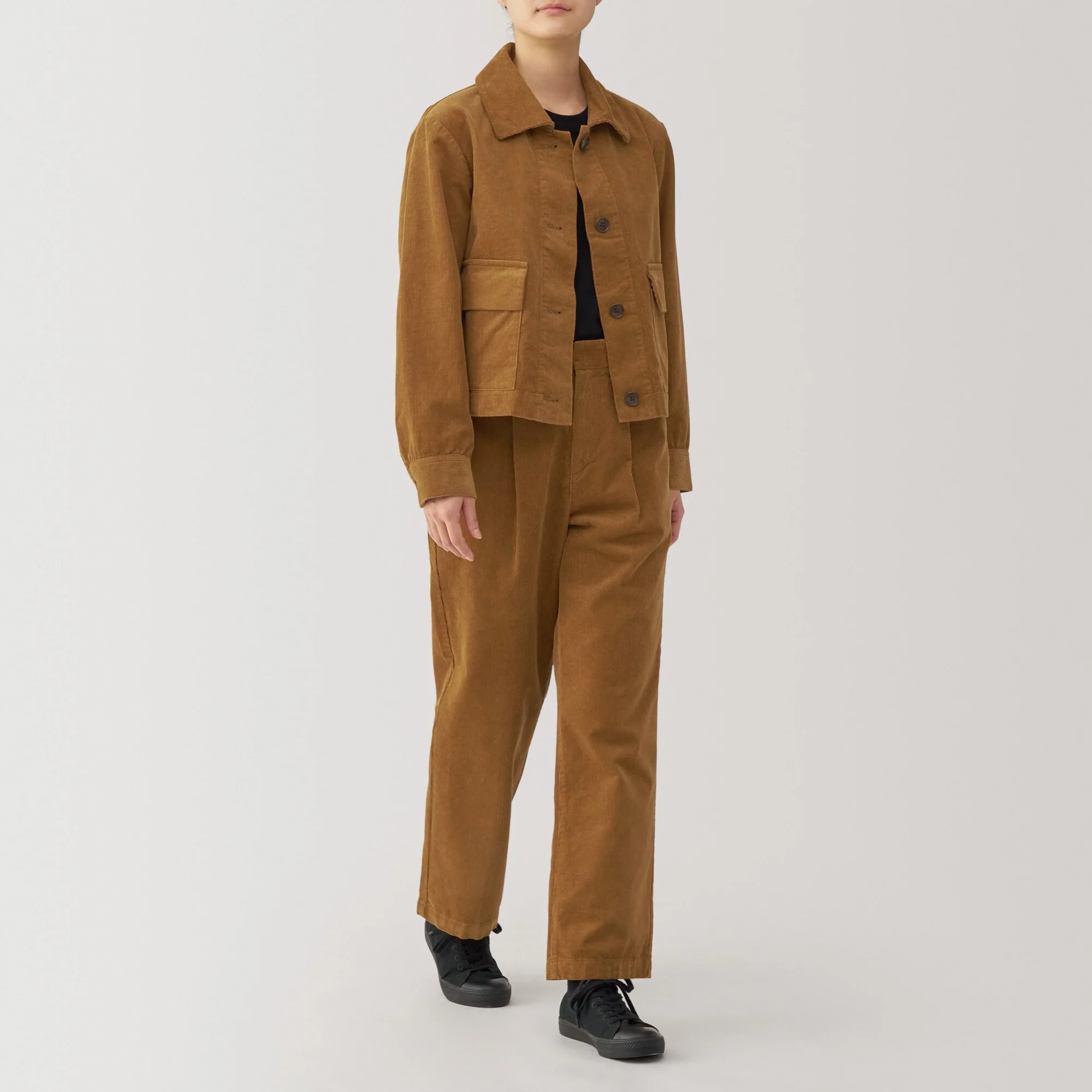 Women's Kapok Blend Corduroy Darted Pants - Image 4