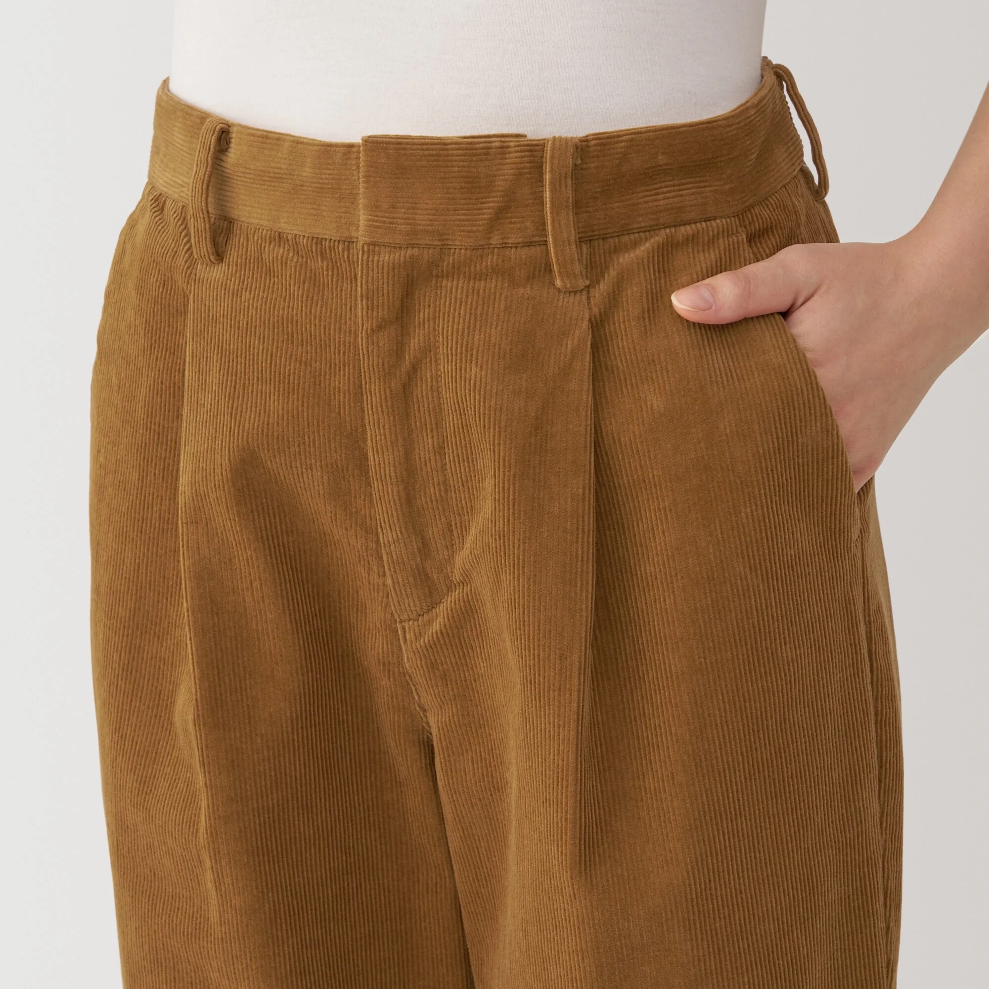 Women's Kapok Blend Corduroy Darted Pants - Image 7