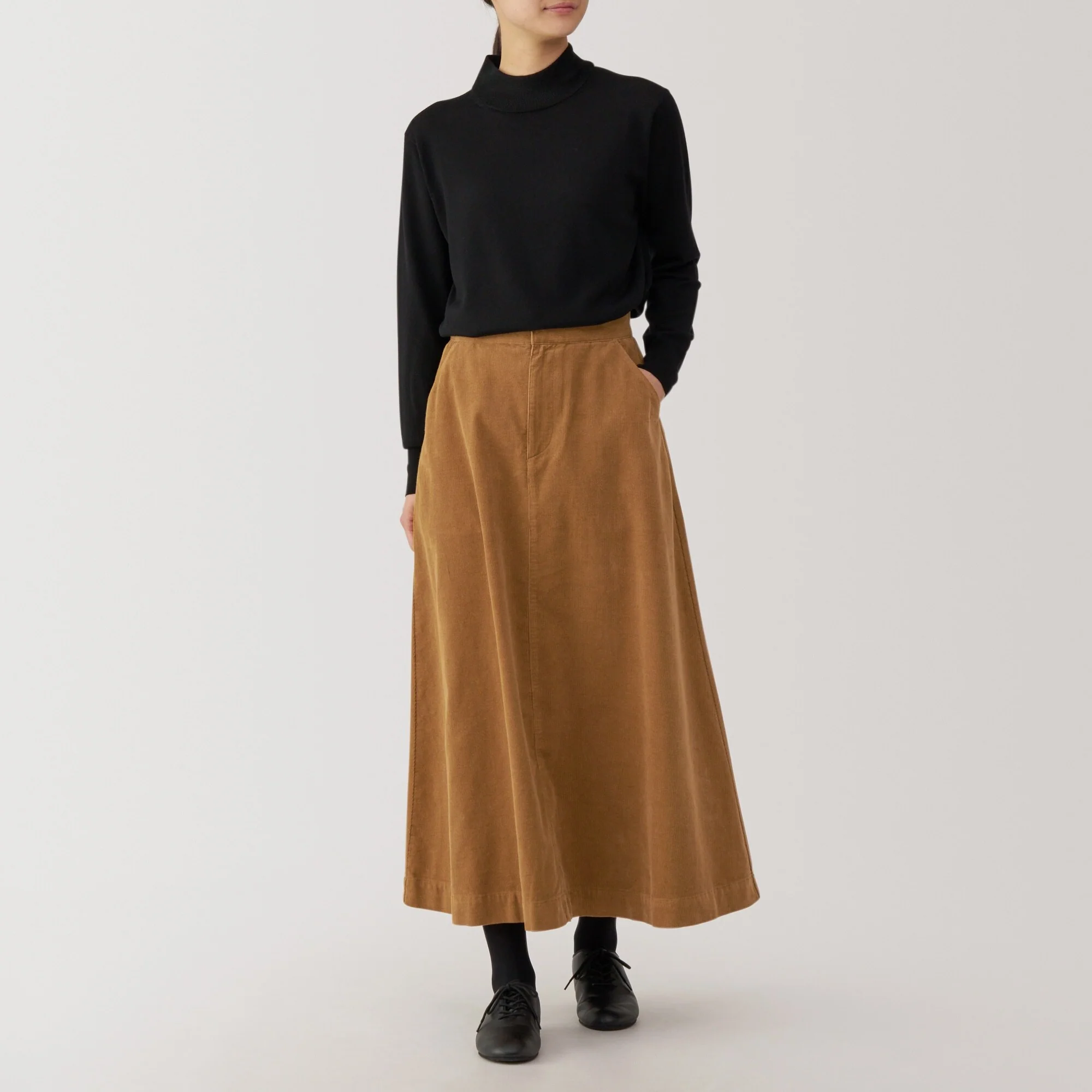 Women's Kapok Blend Corduroy Flared Skirt