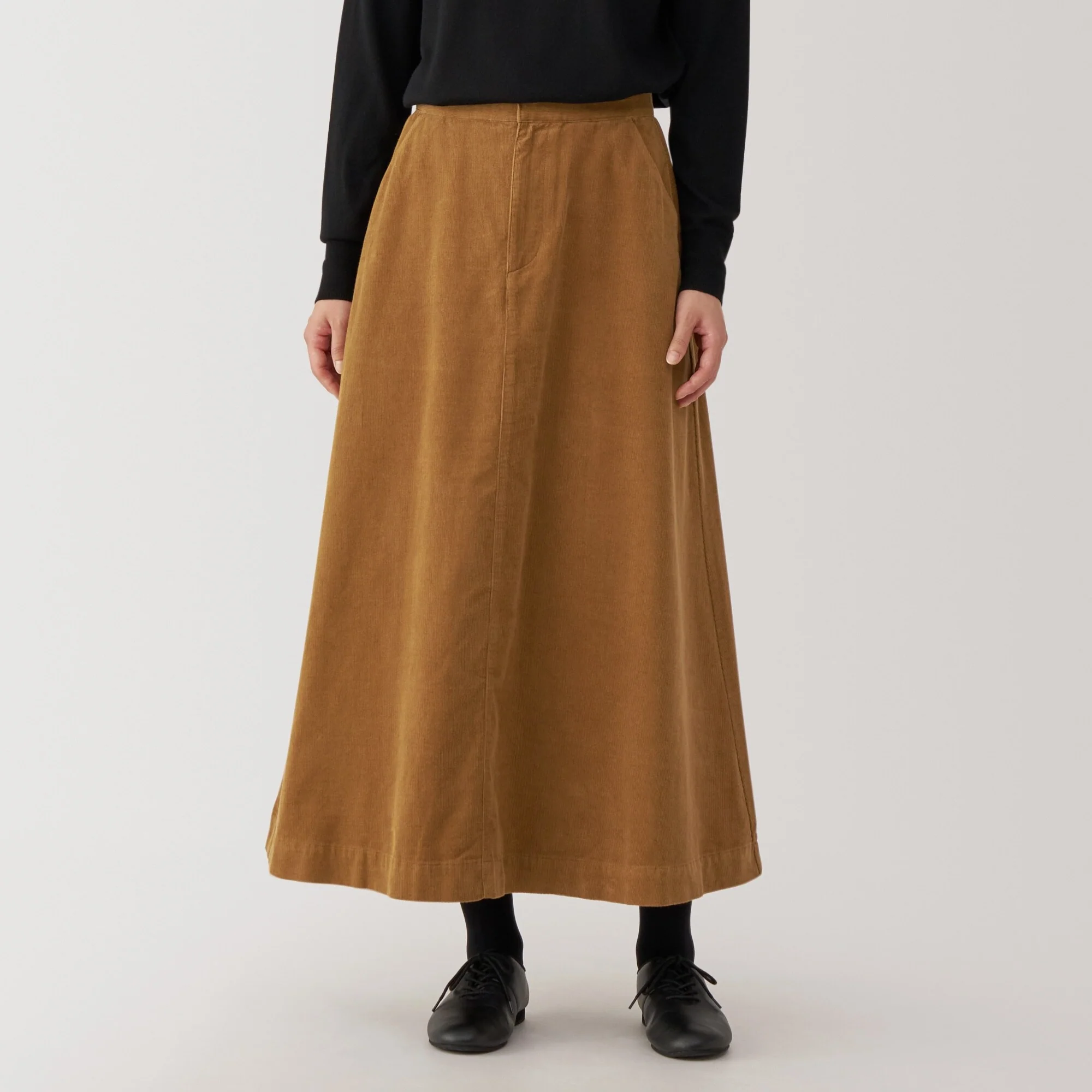 Women's Kapok Blend Corduroy Flared Skirt - Image 3