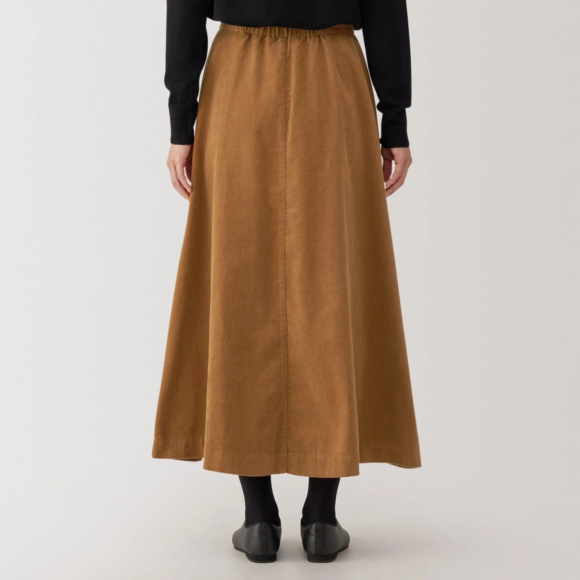Women's Kapok Blend Corduroy Flared Skirt - Image 6