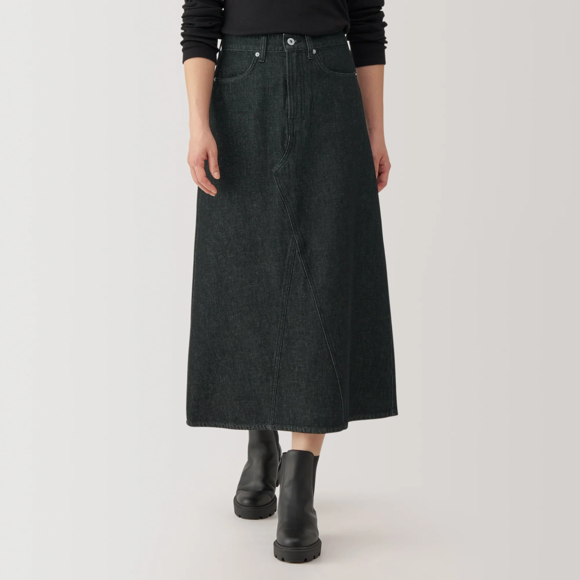 Women's Kapok Blend Denim A-Line Skirt