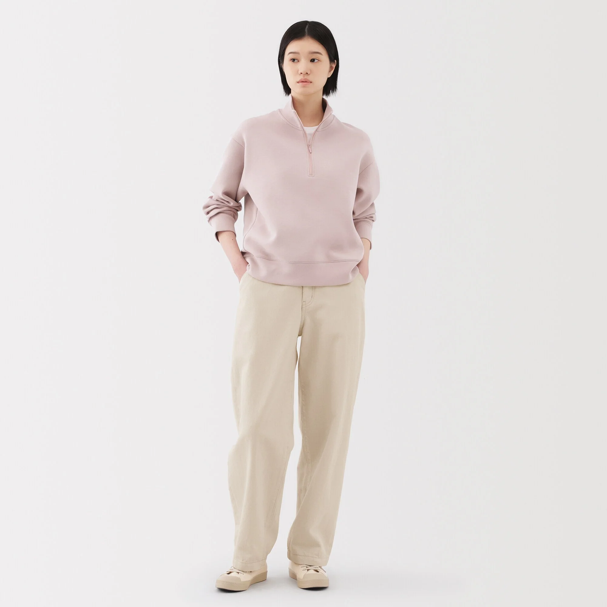 Kapok Blend Wide Tapered Pants