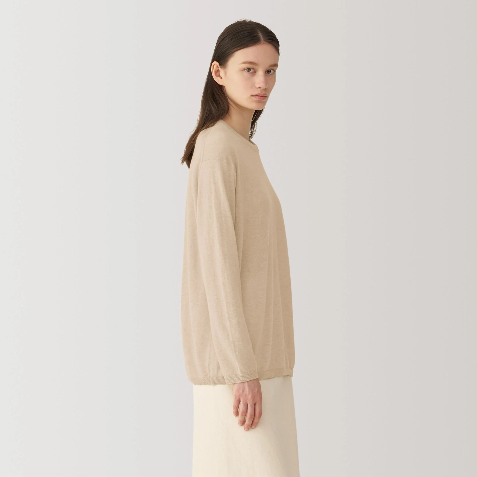 Labo Women's Natural Cashmere Crewneck Sweater - Image 3