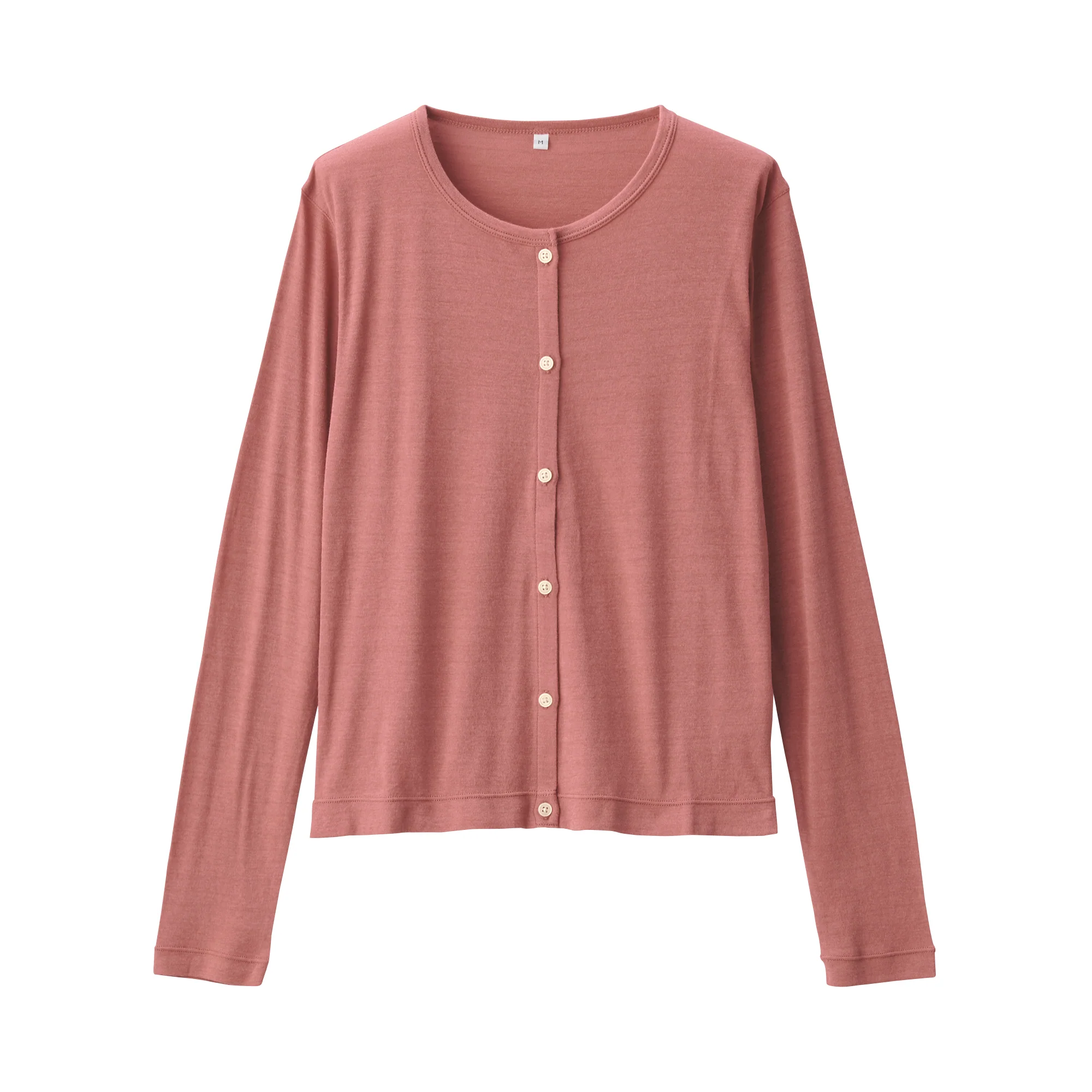 Women's Soy Fiber Blend Ribbed Crew Neck Cardigan - Image 2