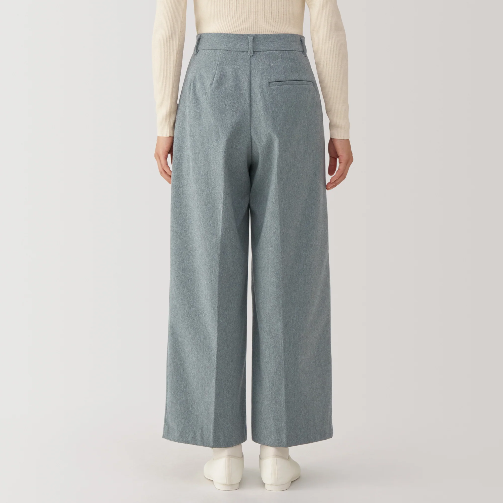 Women's Stretch Brushed Darted Wide Pants - Image 16