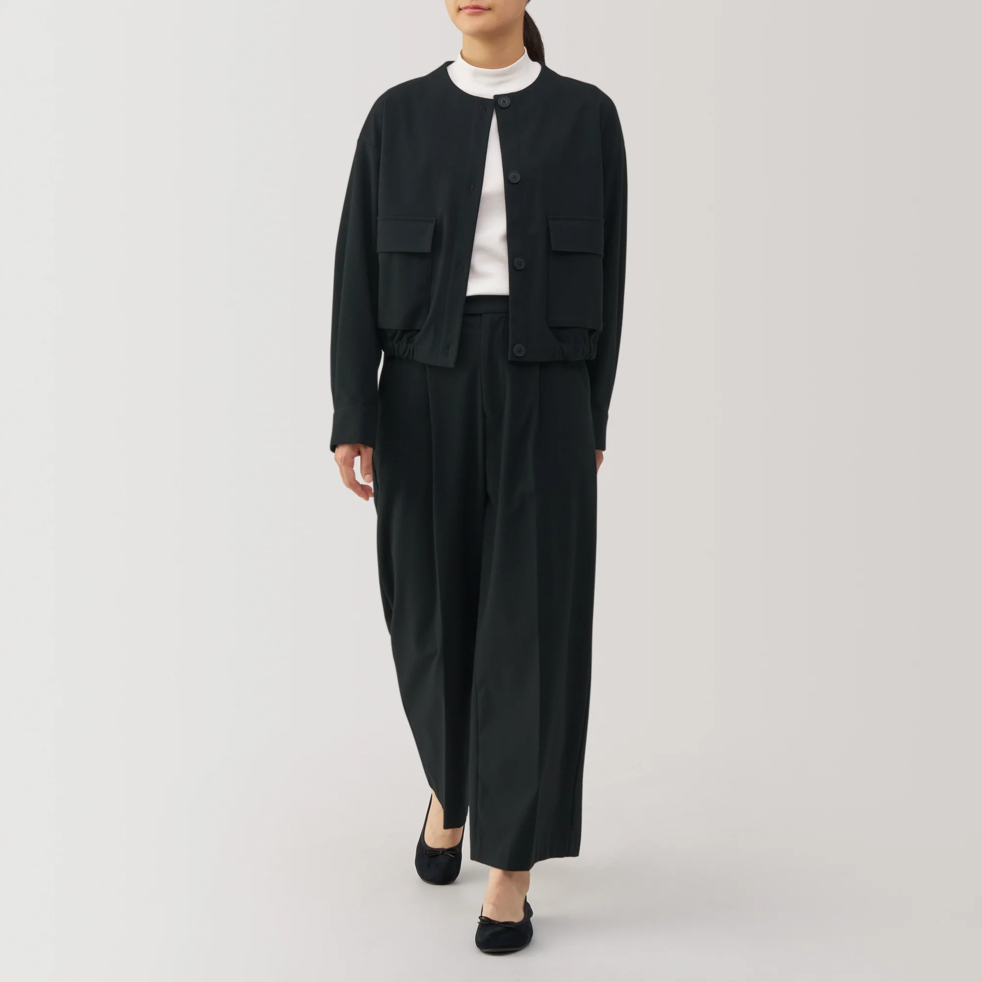 Women's Stretch Brushed Darted Wide Pants - Image 24
