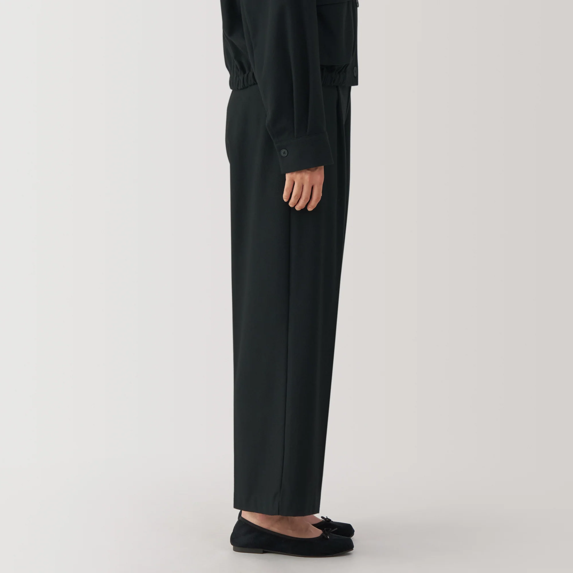 Women's Stretch Brushed Darted Wide Pants - Image 25