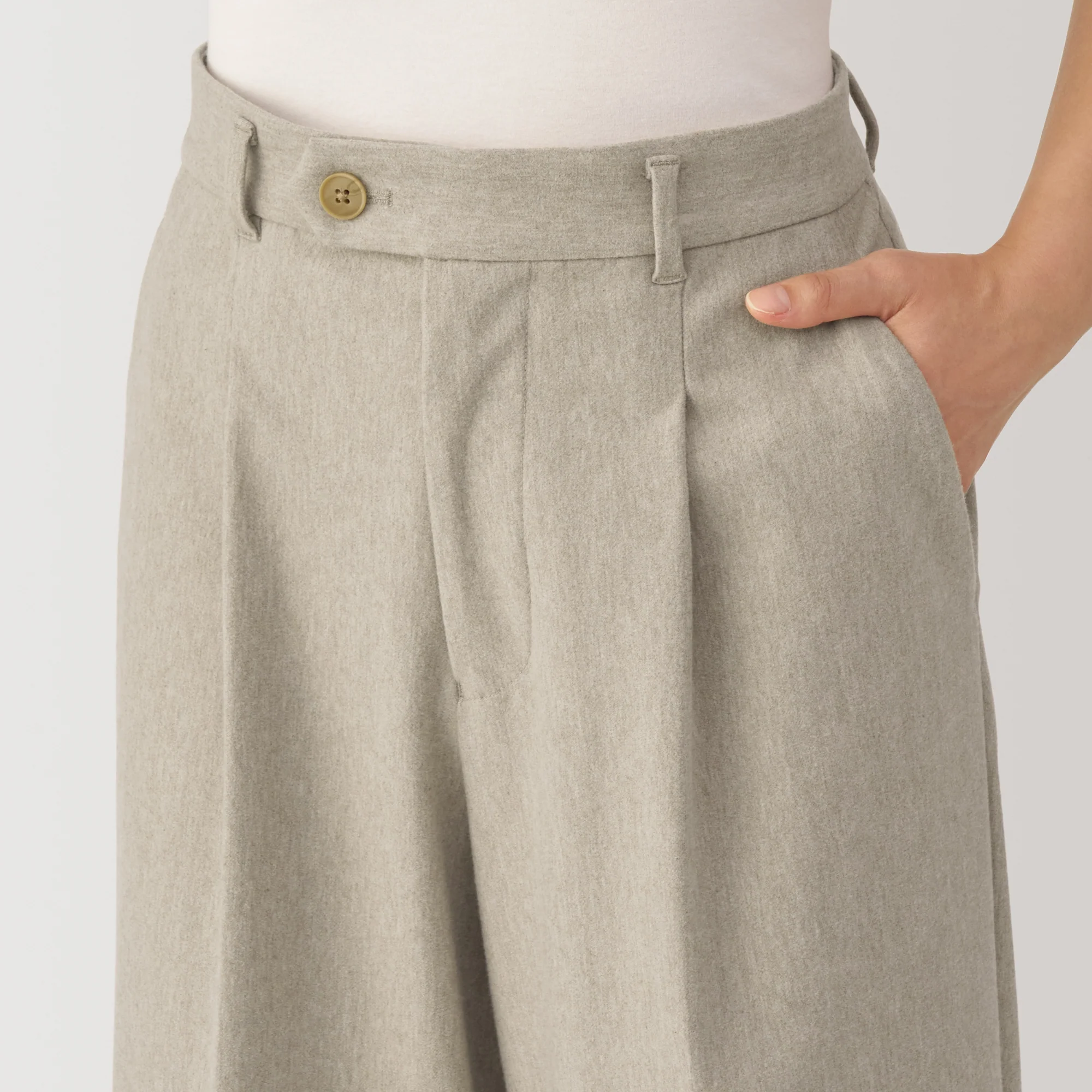 Women's Stretch Brushed Darted Wide Pants - Image 7