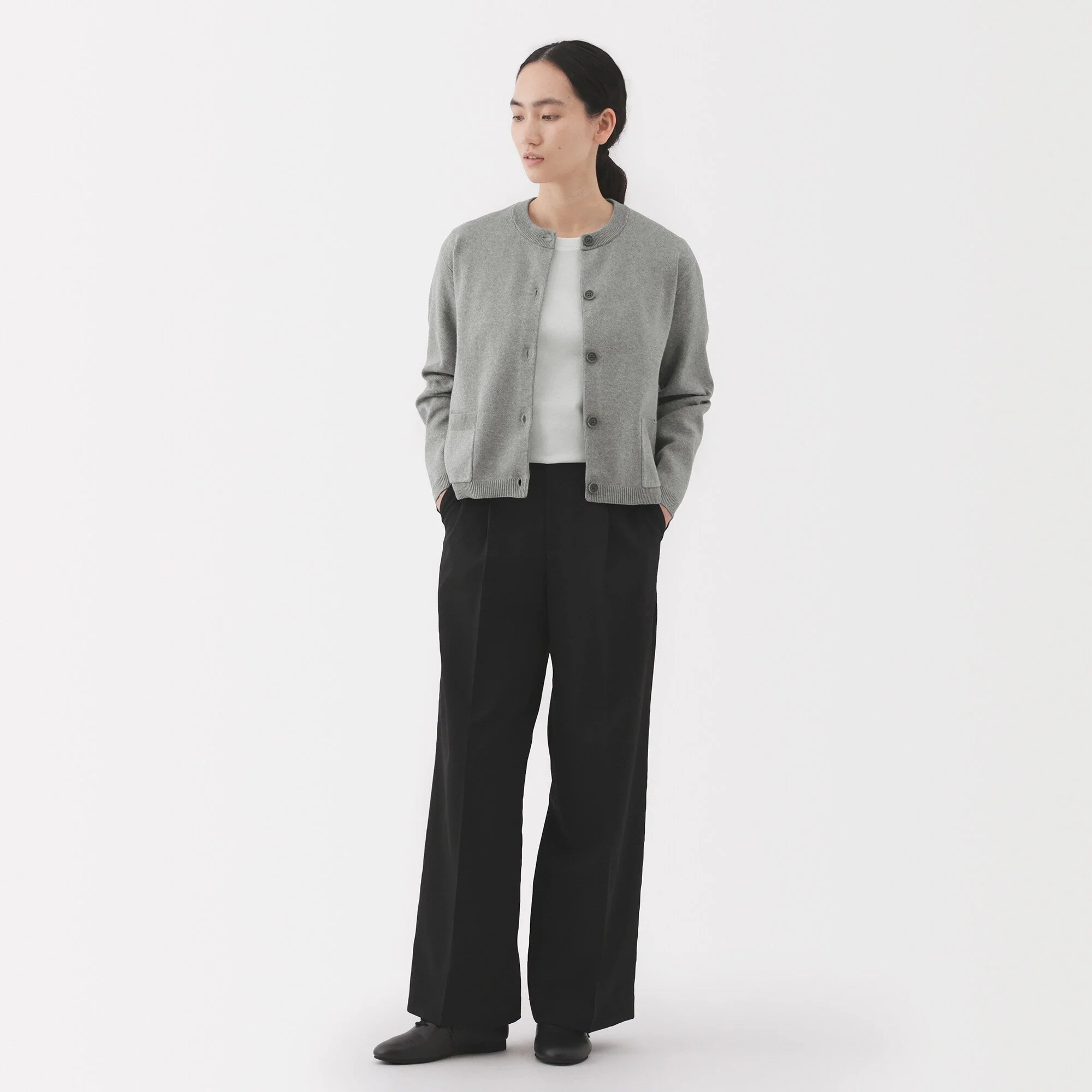 Women's Washable Crew Neck Cardigan - Image 20