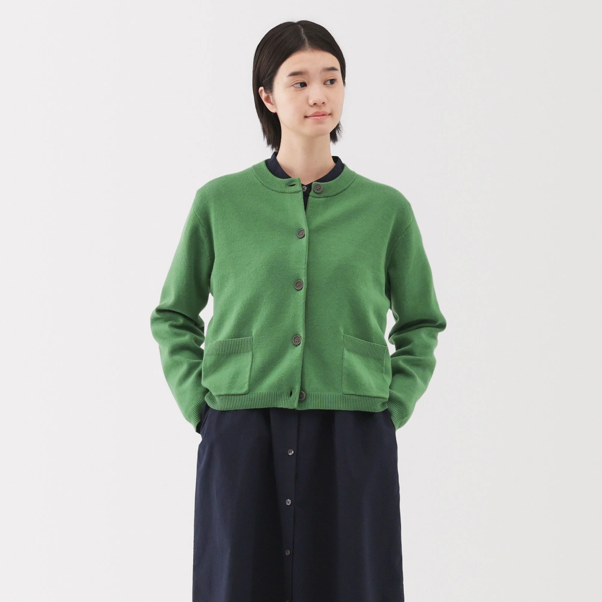 Women's Washable Crew Neck Cardigan - Image 3