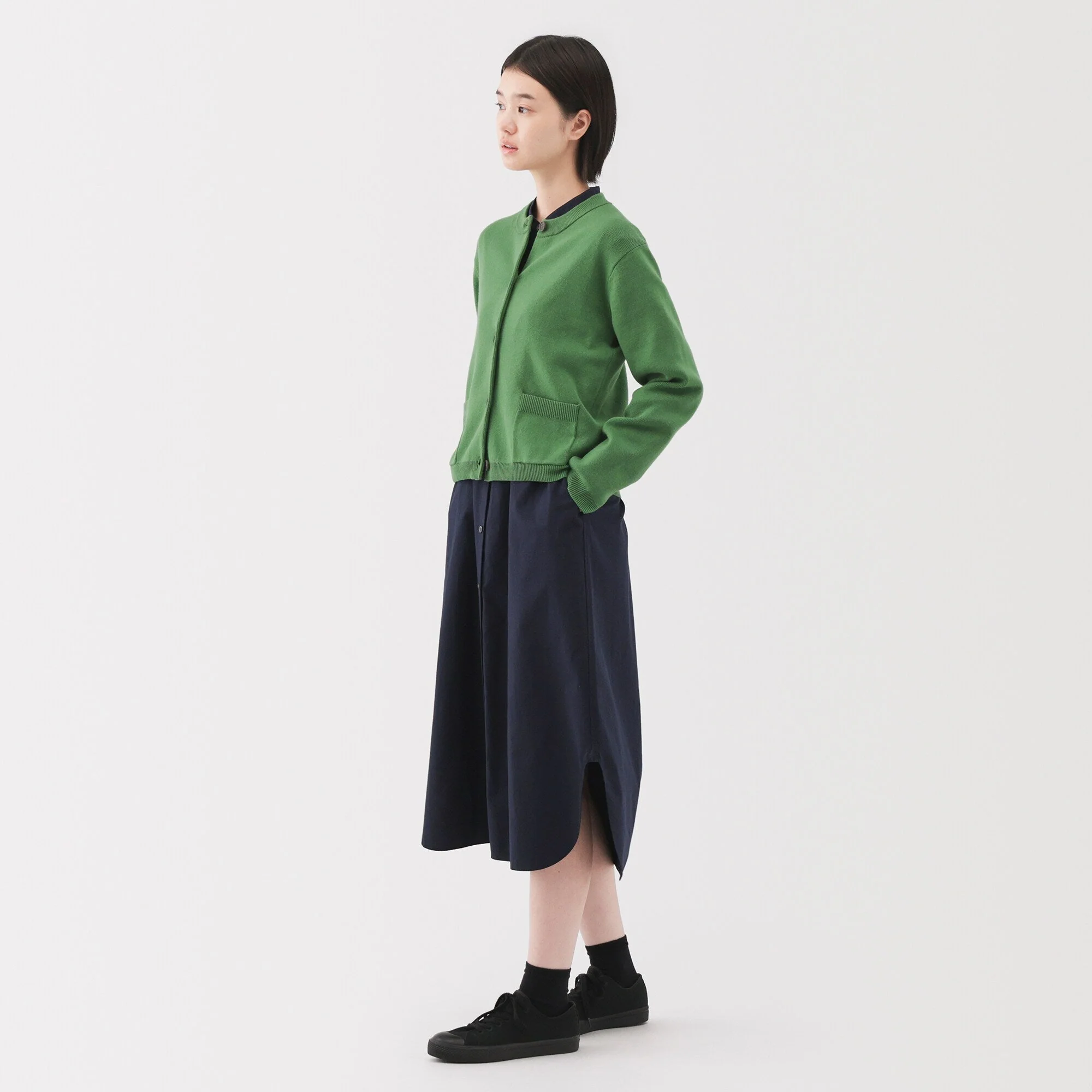 Women's Washable Crew Neck Cardigan - Image 4