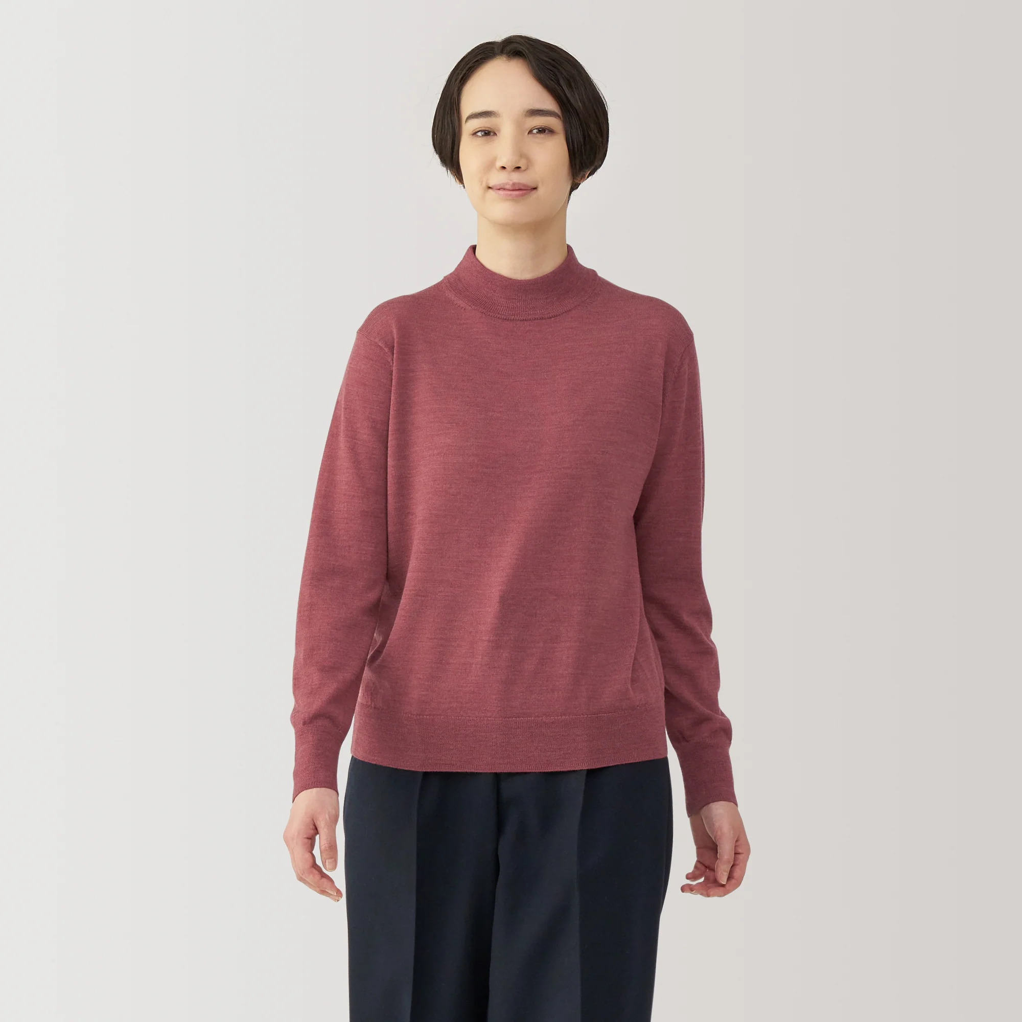 Women's Washable High-Gauge High Neck Sweater - Image 3