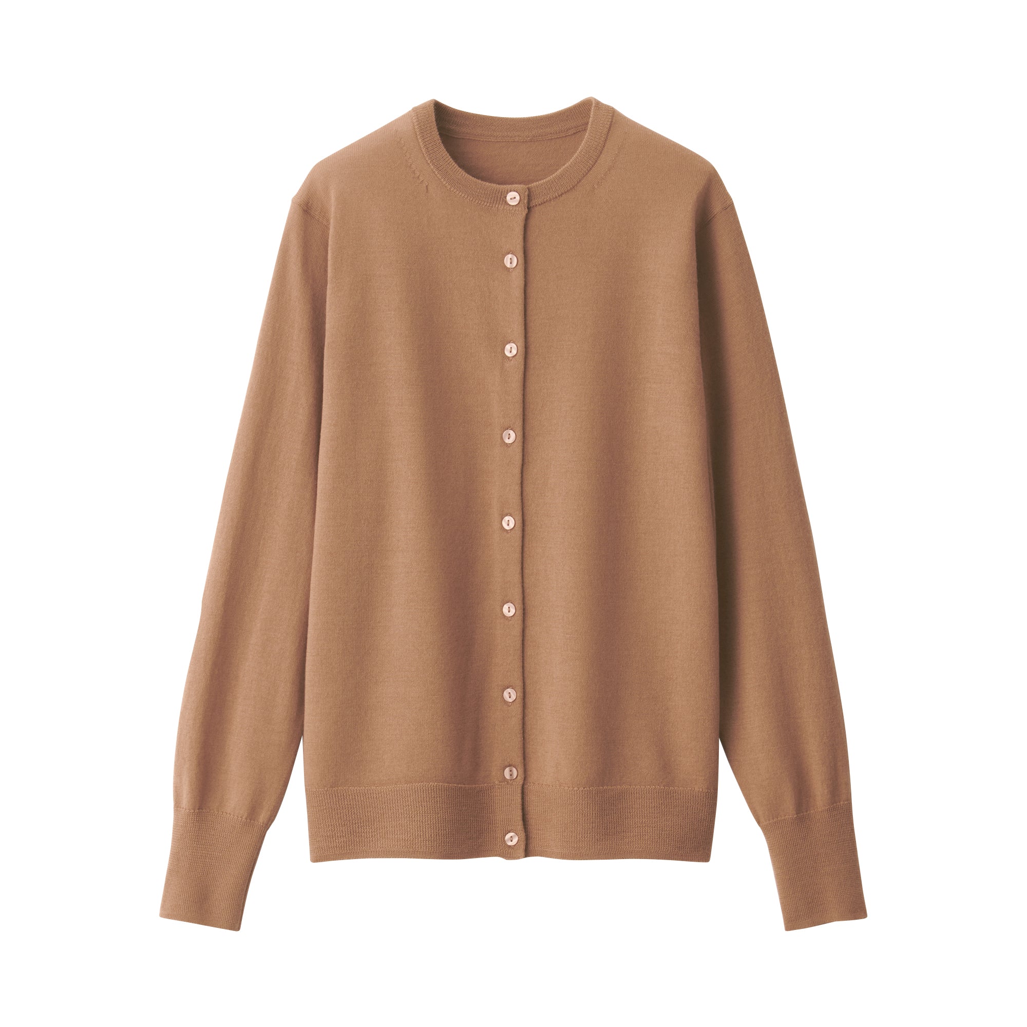 Women's Washable High Gauge Wool Crew Neck Cardigan - Image 16