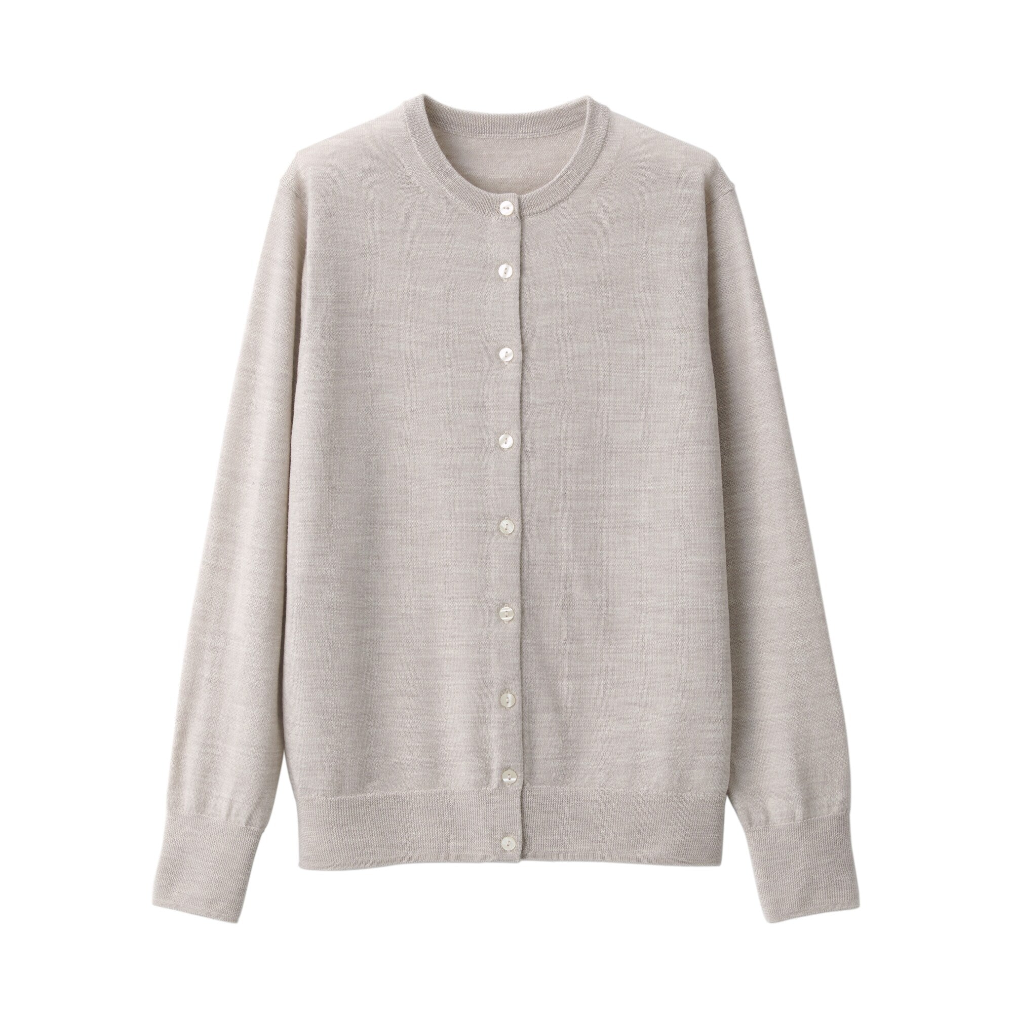 Women's Washable High Gauge Wool Crew Neck Cardigan - Image 23