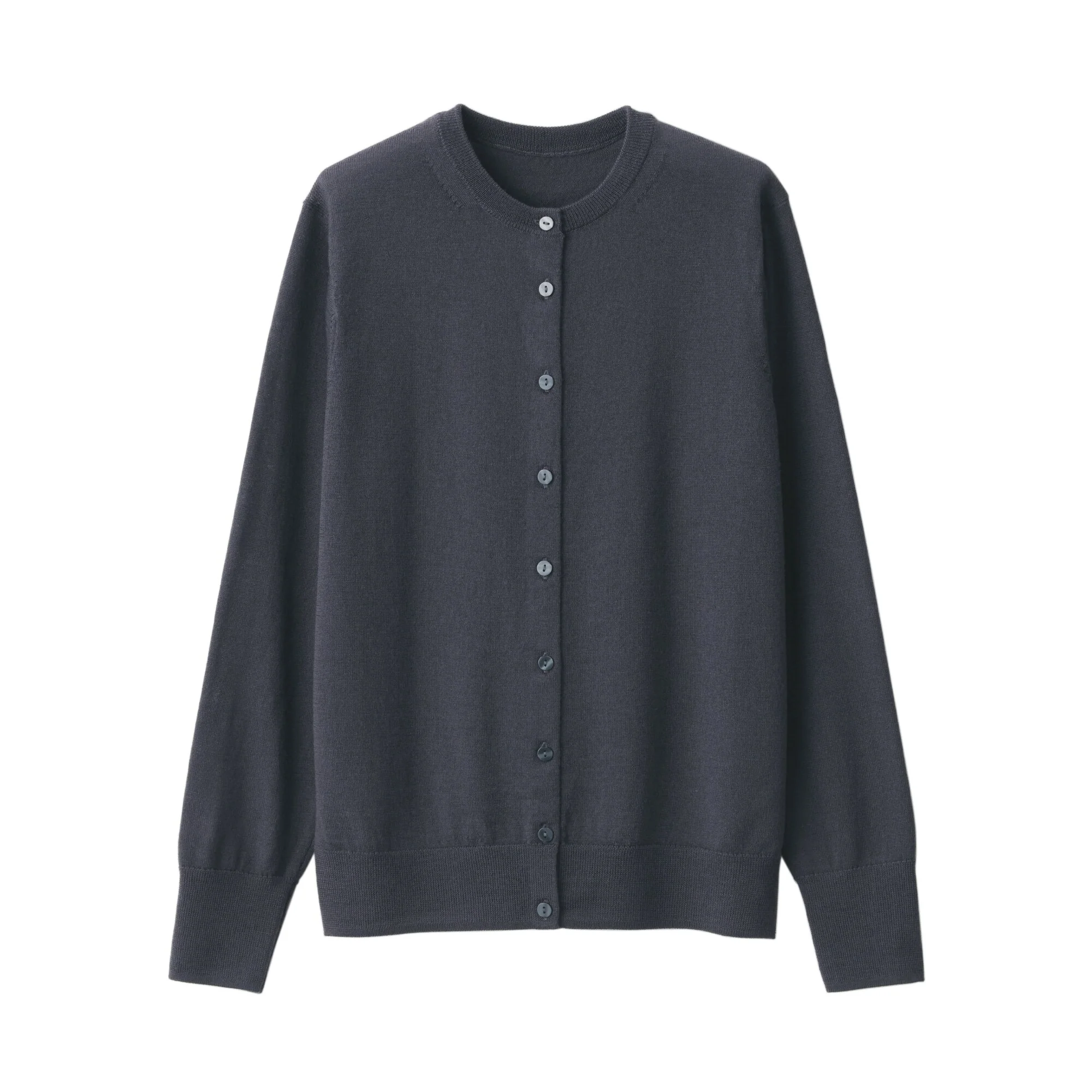 Women's Washable High Gauge Wool Crew Neck Cardigan - Image 37