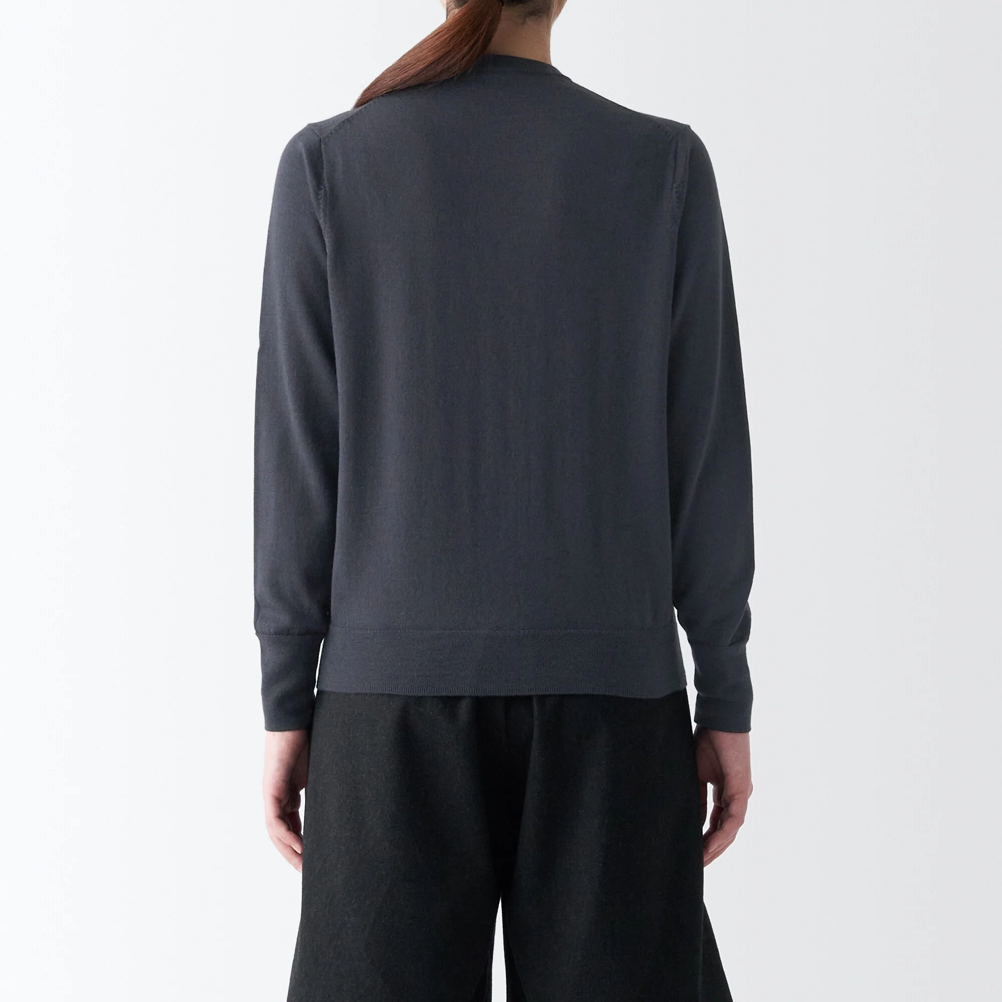 Women's Washable High Gauge Wool Crew Neck Cardigan - Image 41
