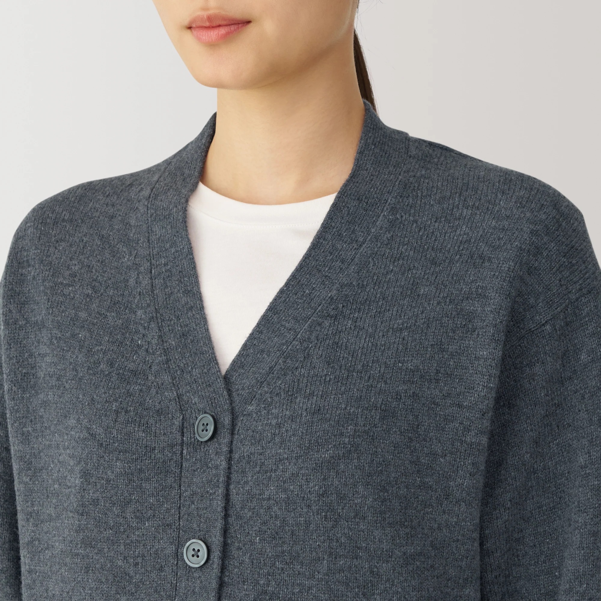 Women's Washable Mid-Gauge V-Neck Cardigan - Image 14