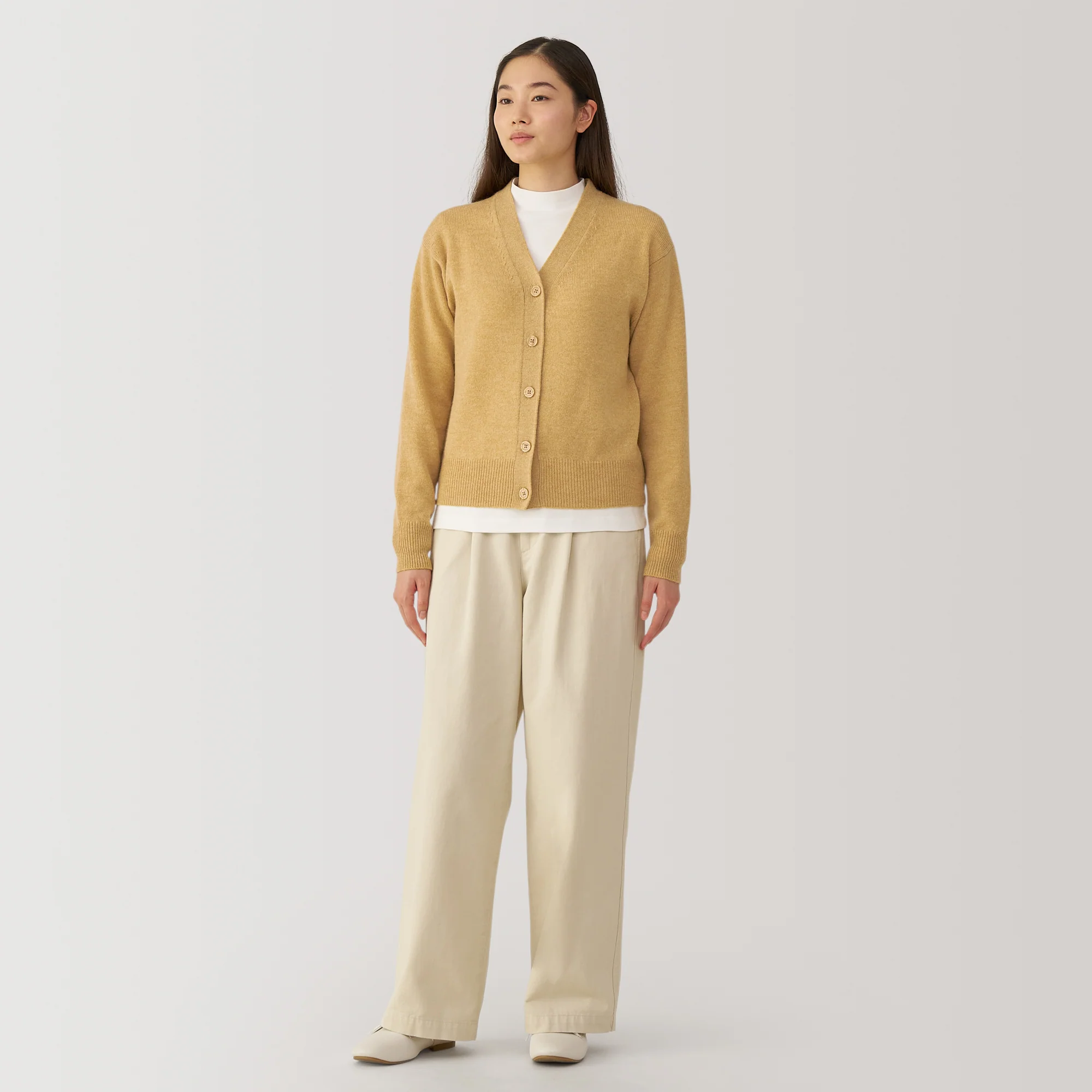 Women's Washable Mid-Gauge V-Neck Cardigan - Image 32