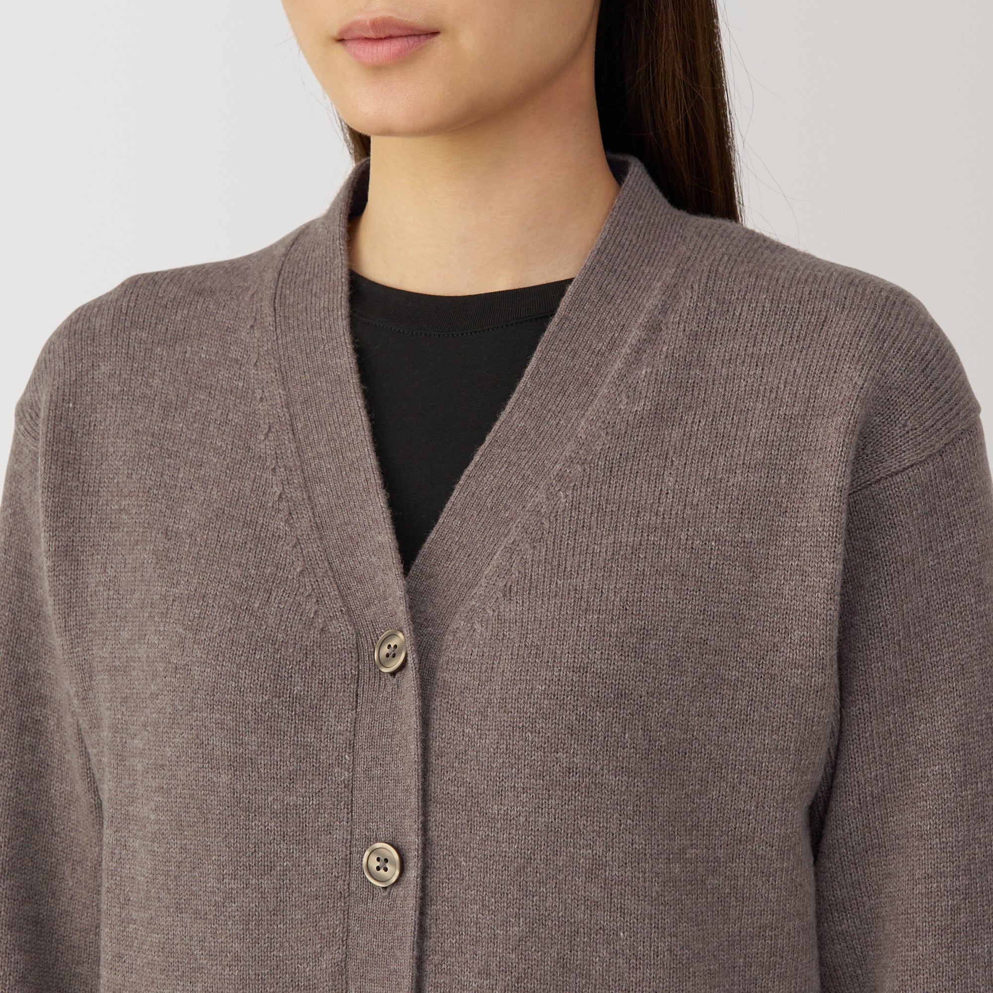 Women's Washable Mid-Gauge V-Neck Cardigan - Image 7
