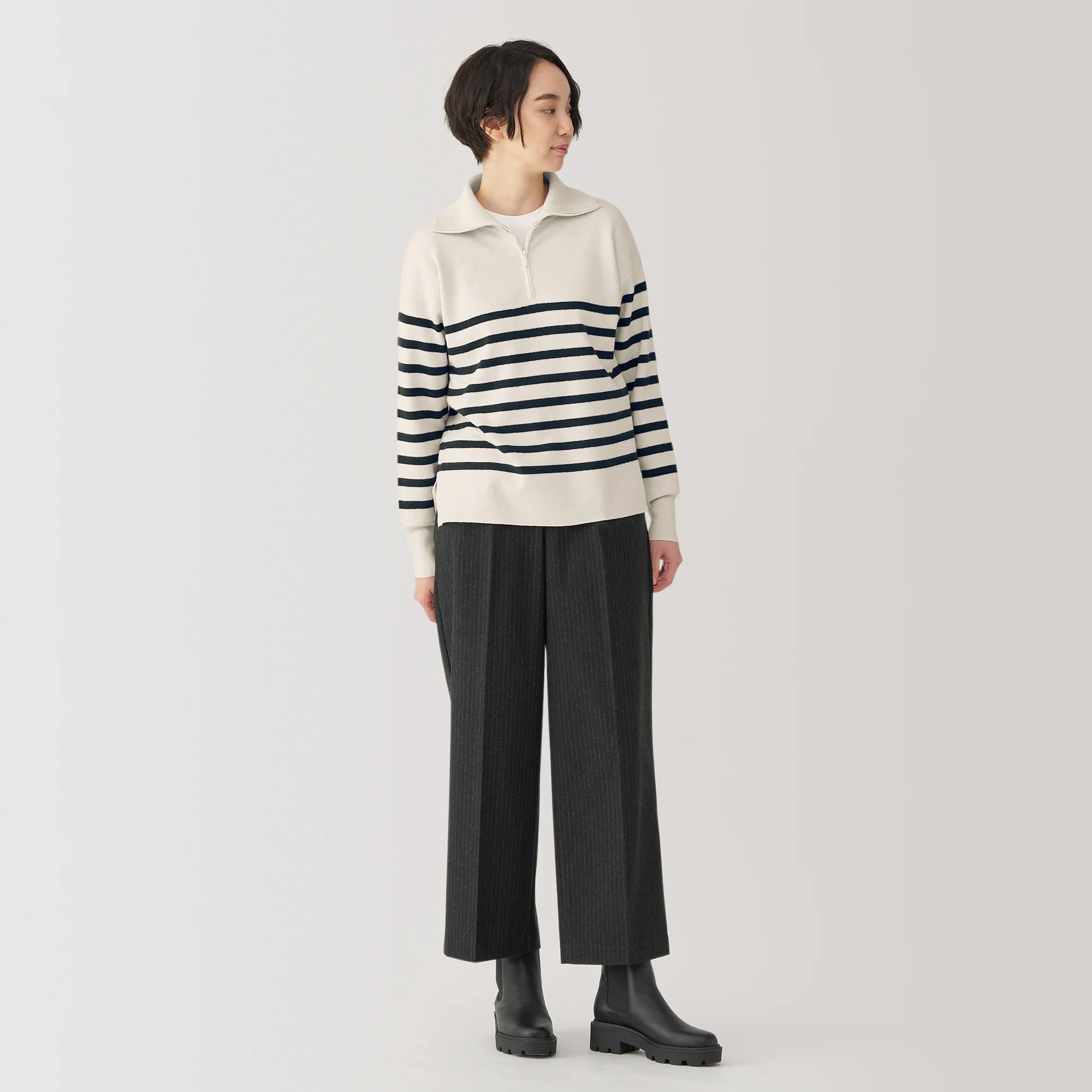 Women's Washable Milano Ribbed Half Zip Sweater - Image 22