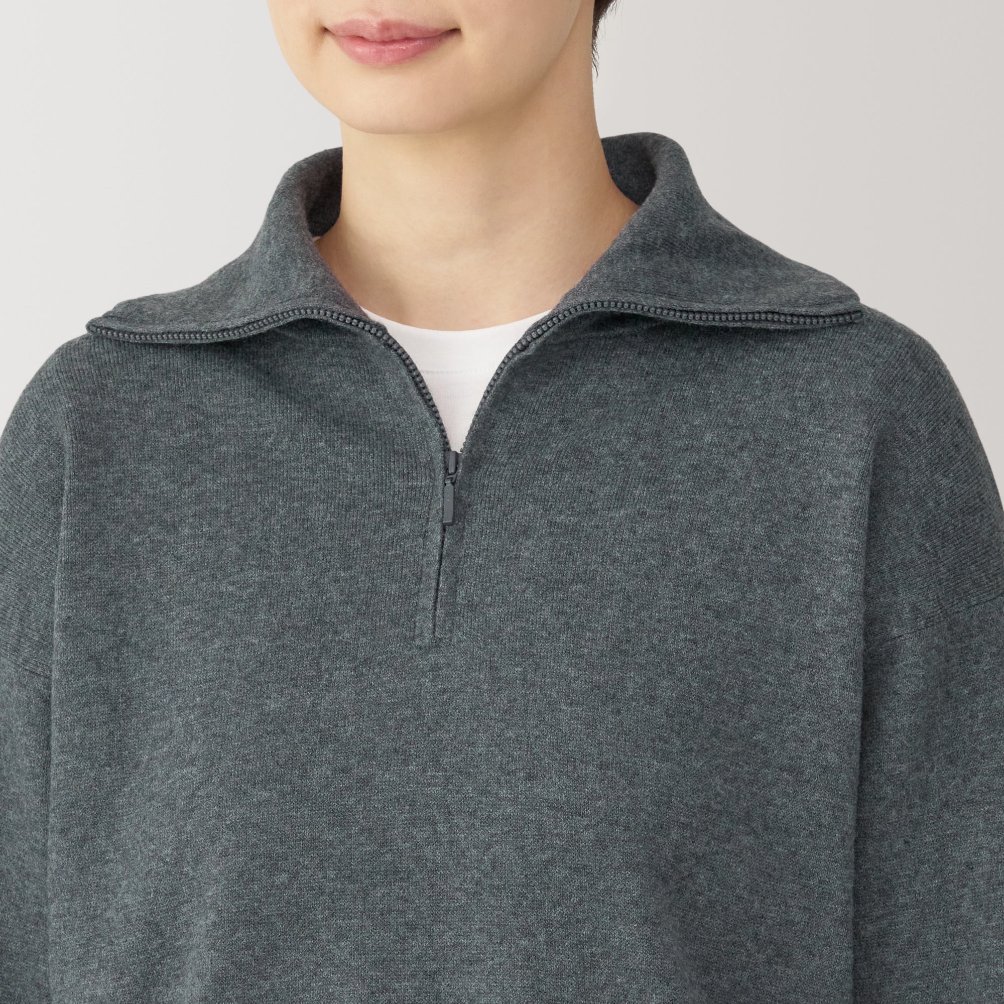 Women's Washable Milano Ribbed Half Zip Sweater - Image 34