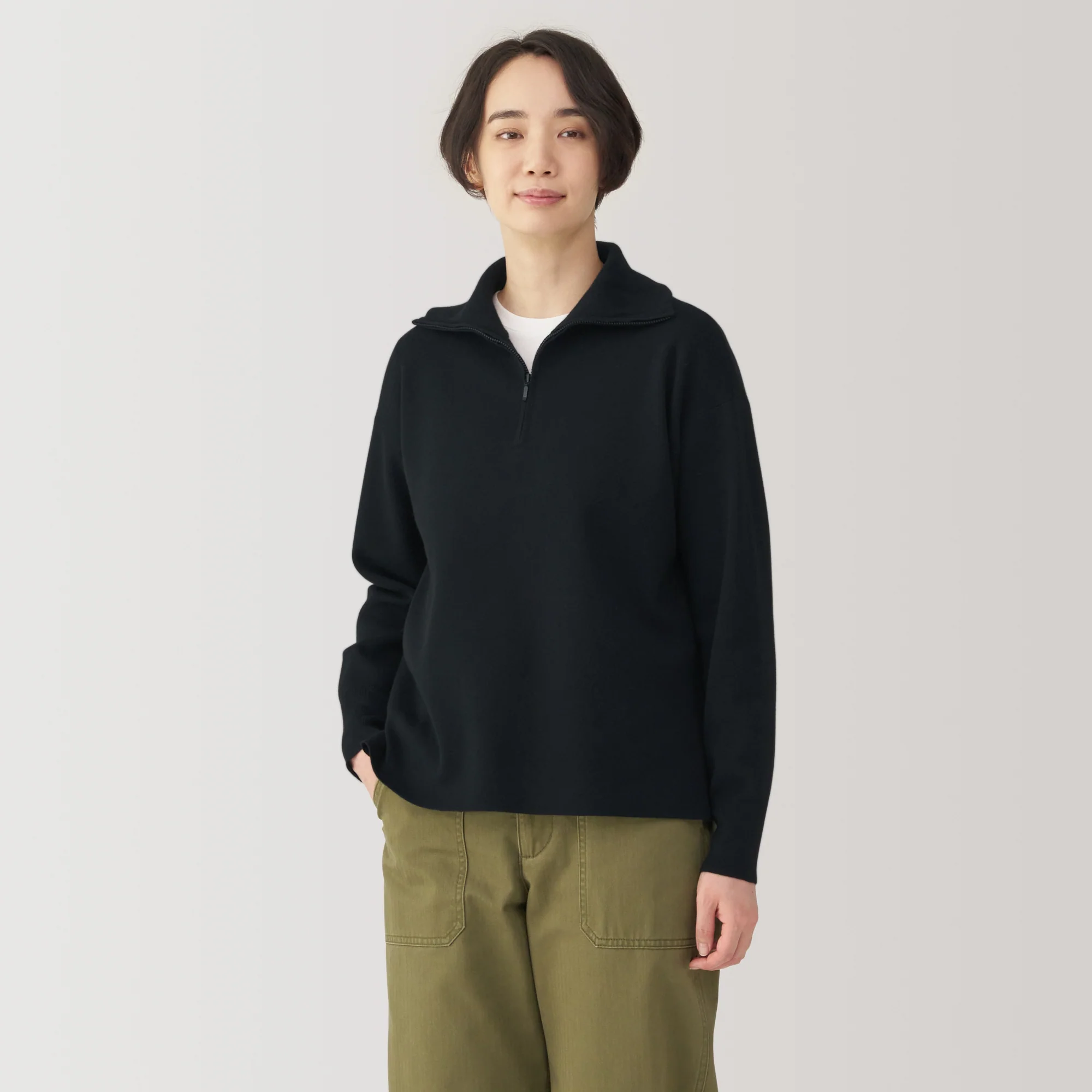 Women's Washable Milano Ribbed Half Zip Sweater - Image 39