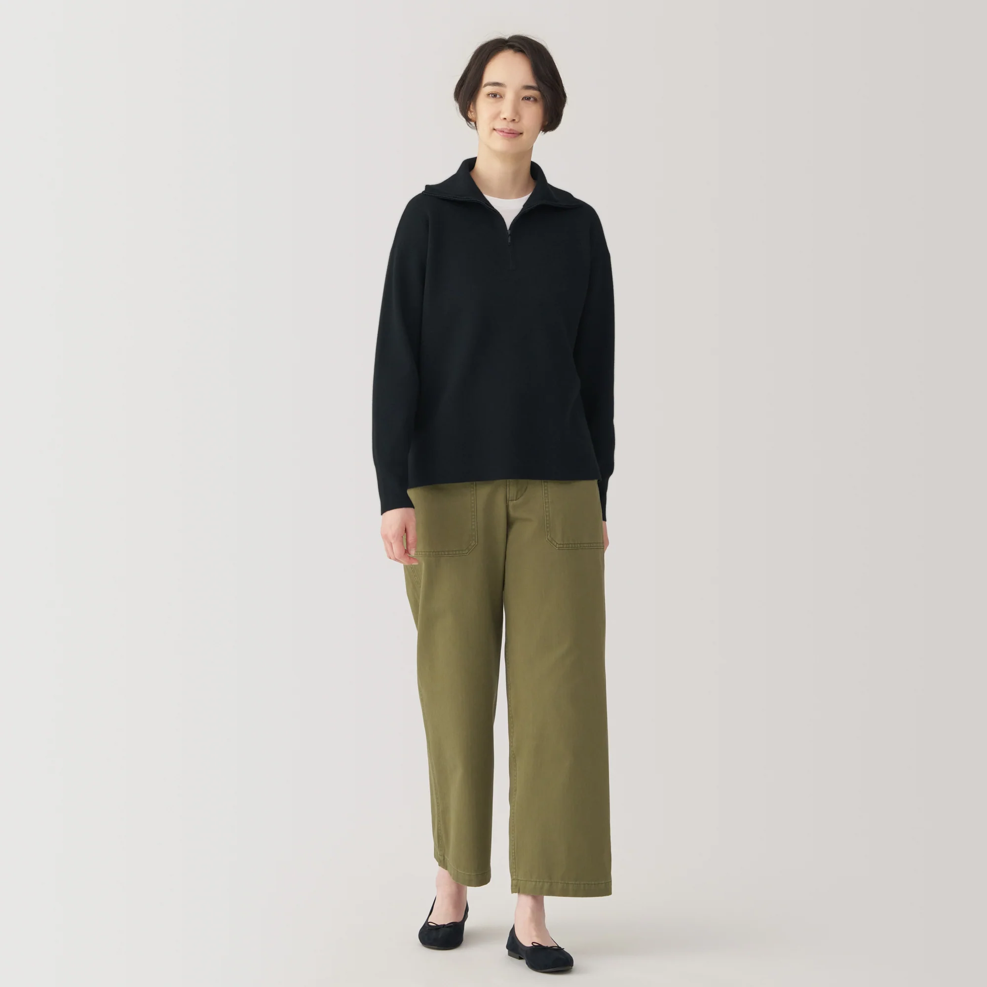 Women's Washable Milano Ribbed Half Zip Sweater - Image 40