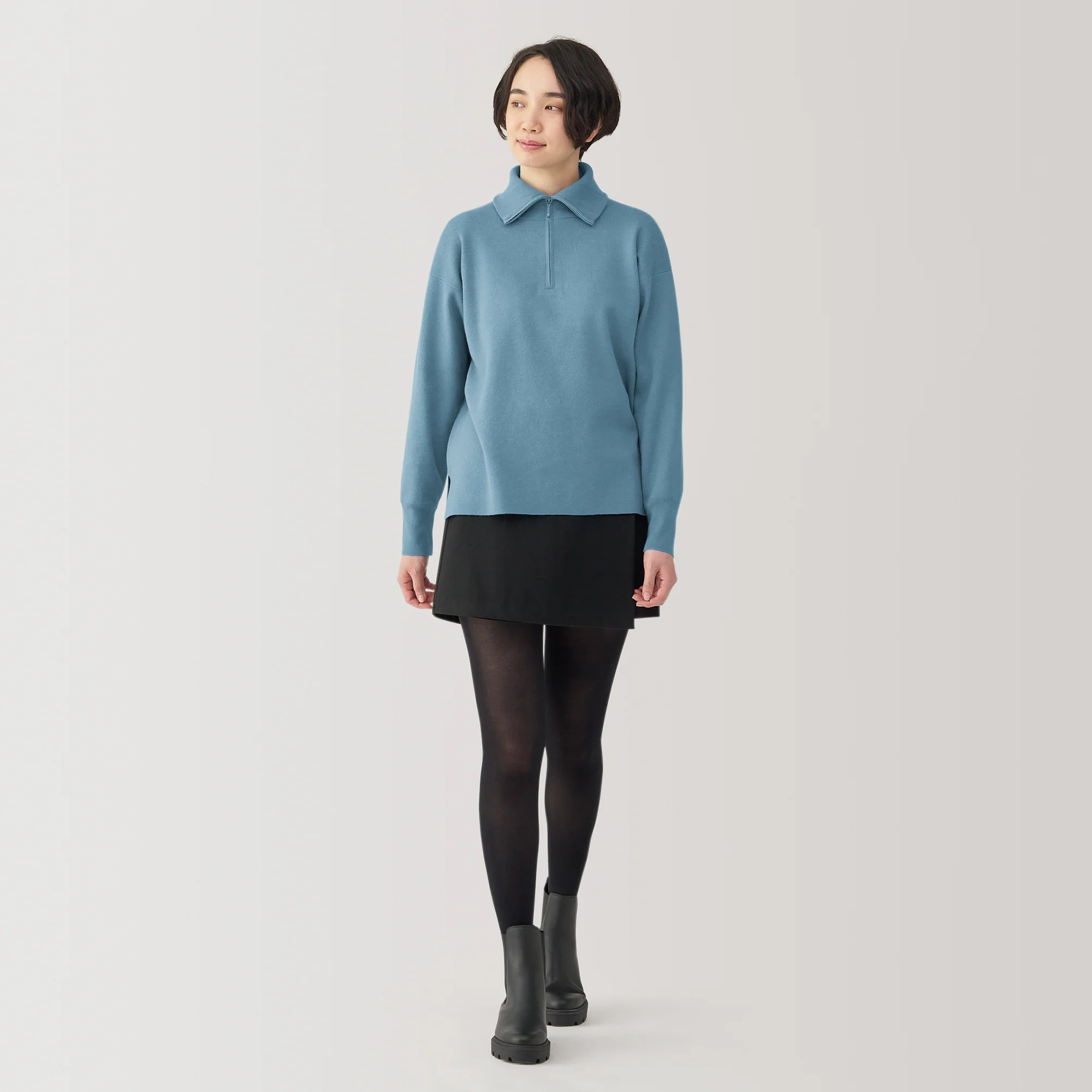 Women's Washable Milano Ribbed Half Zip Sweater - Image 49