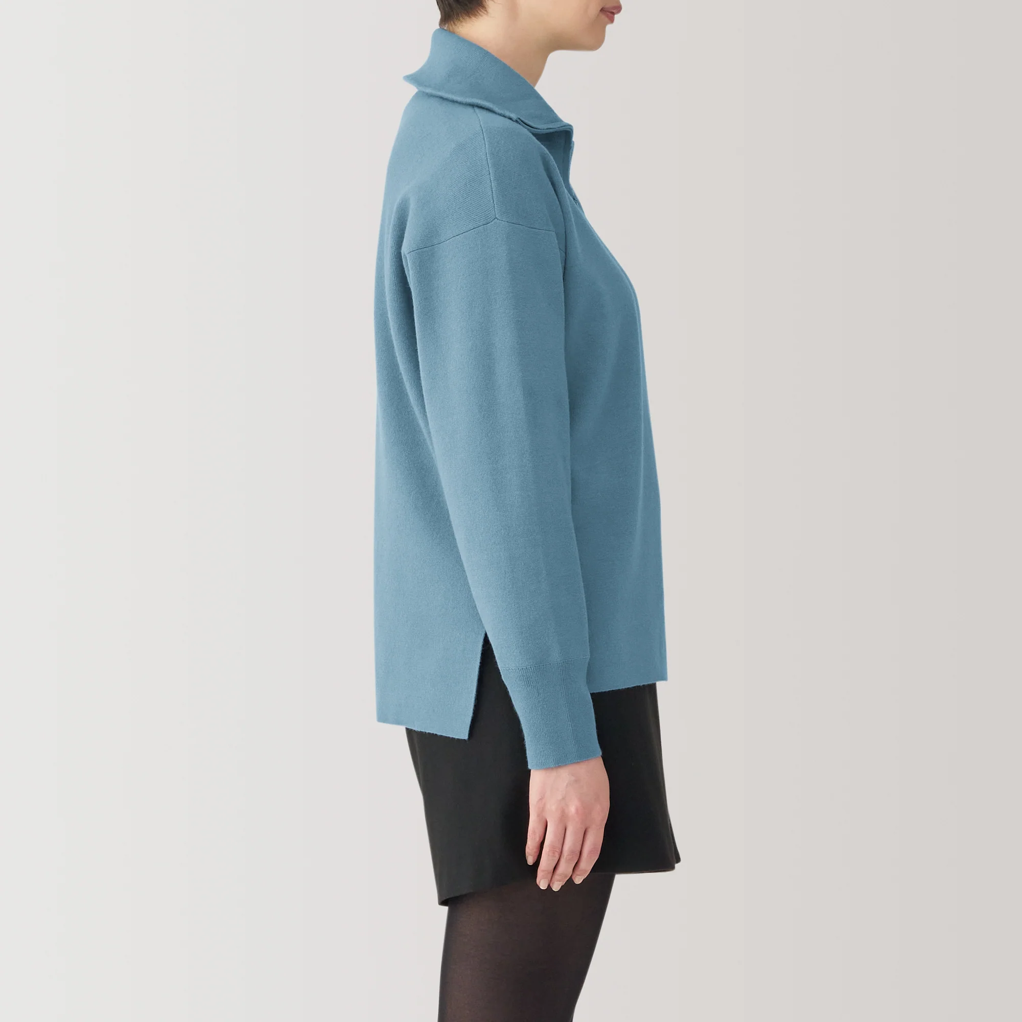 Women's Washable Milano Ribbed Half Zip Sweater - Image 50