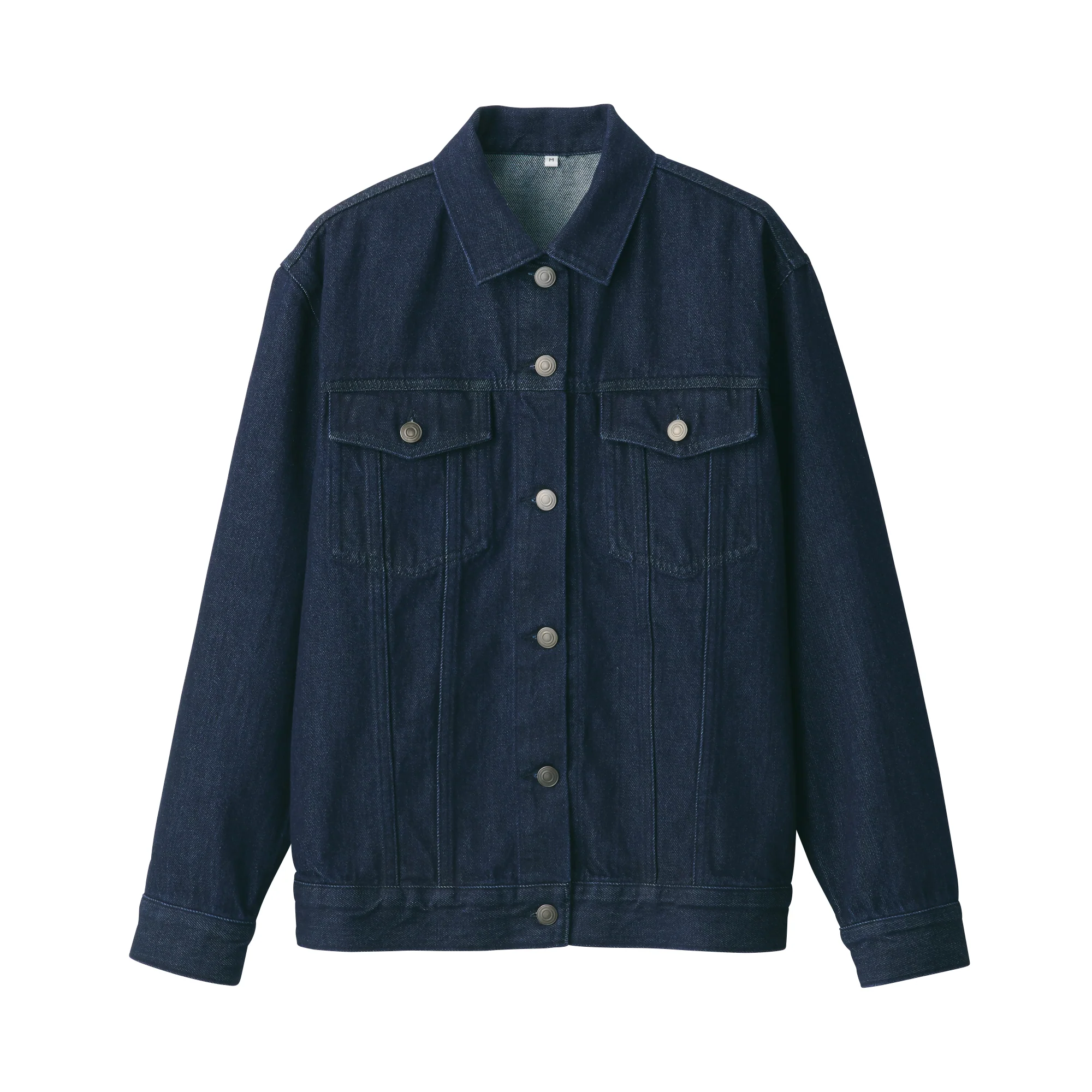Women's Washed Denim Jacket - Dark Navy - Image 2