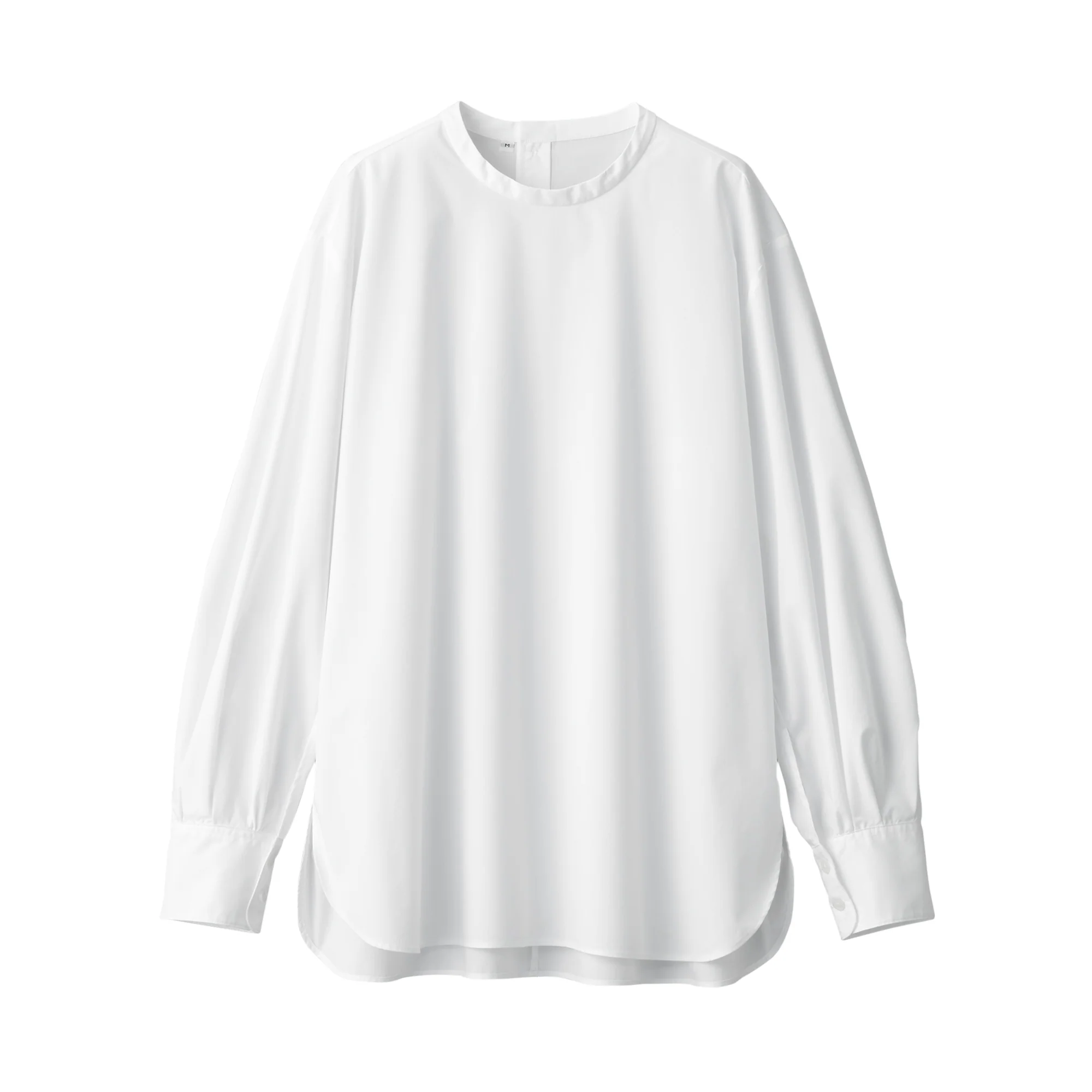 Women's Wrinkle Resistant Poplin Stand Collar Long Sleeve Blouse - Image 13