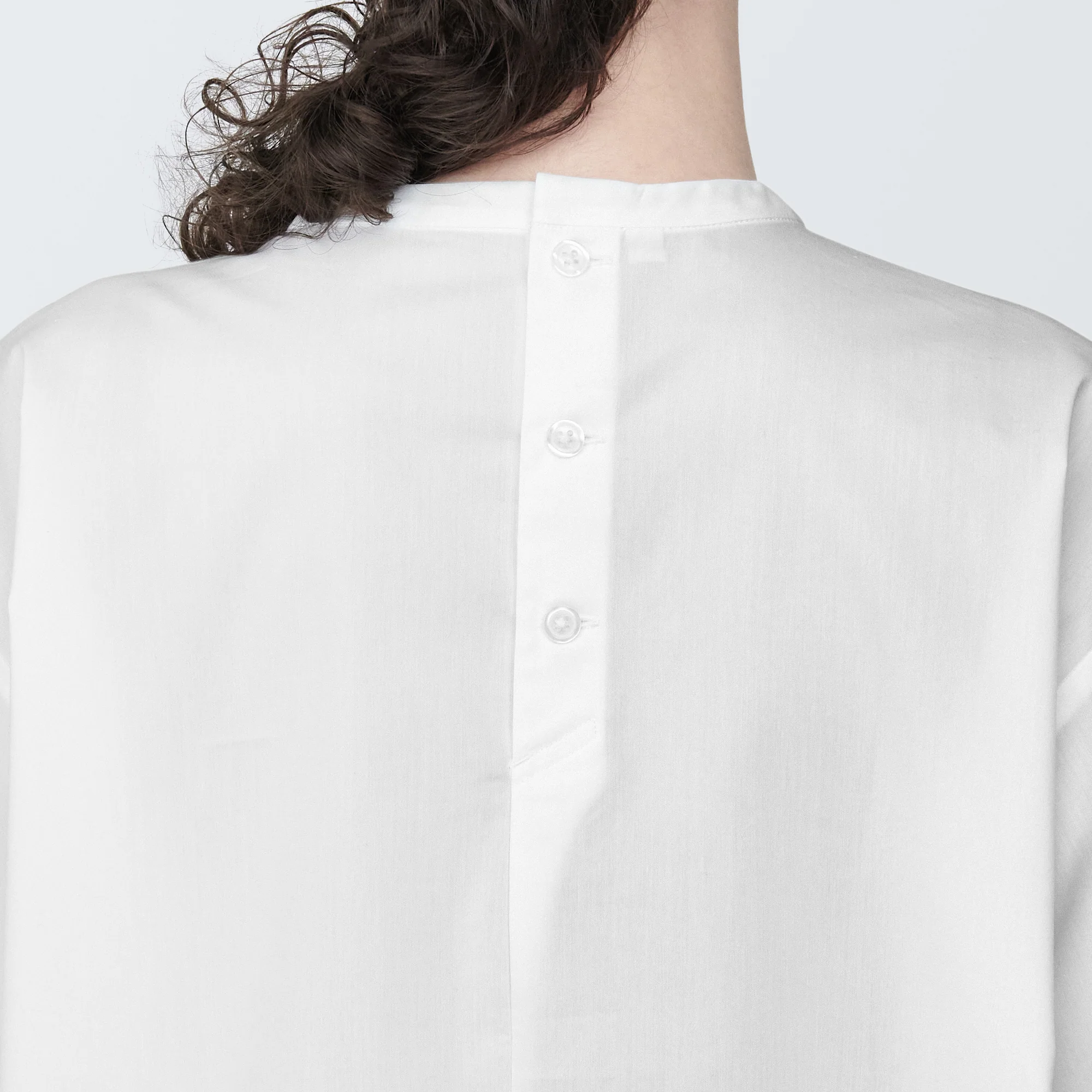 Women's Wrinkle Resistant Poplin Stand Collar Long Sleeve Blouse - Image 21