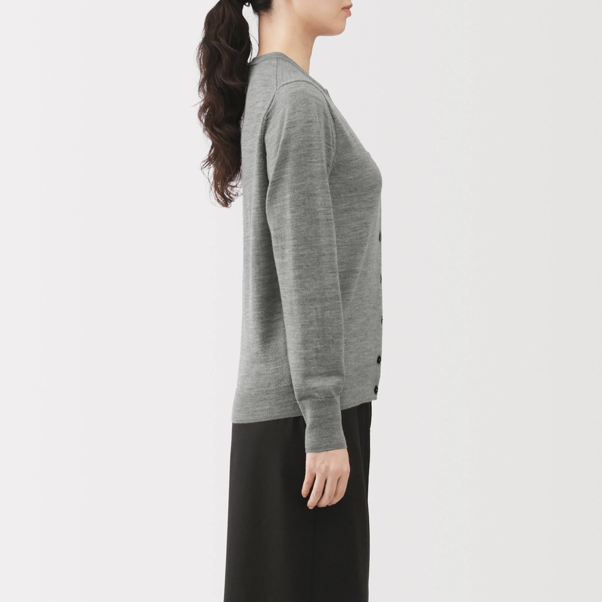 Wool Crewneck Cardigan - Image 5