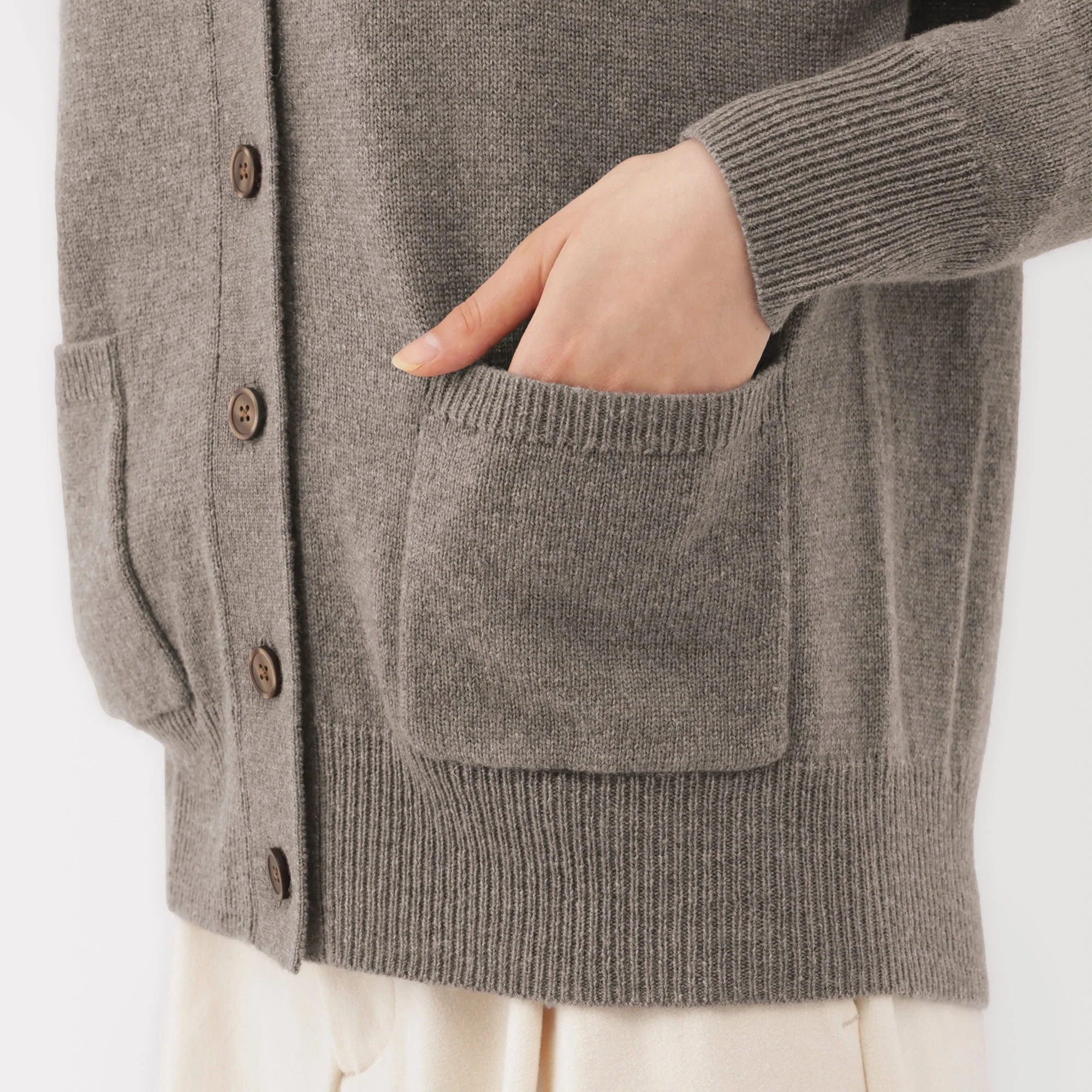 Wool V-Neck Cardigan - Image 8
